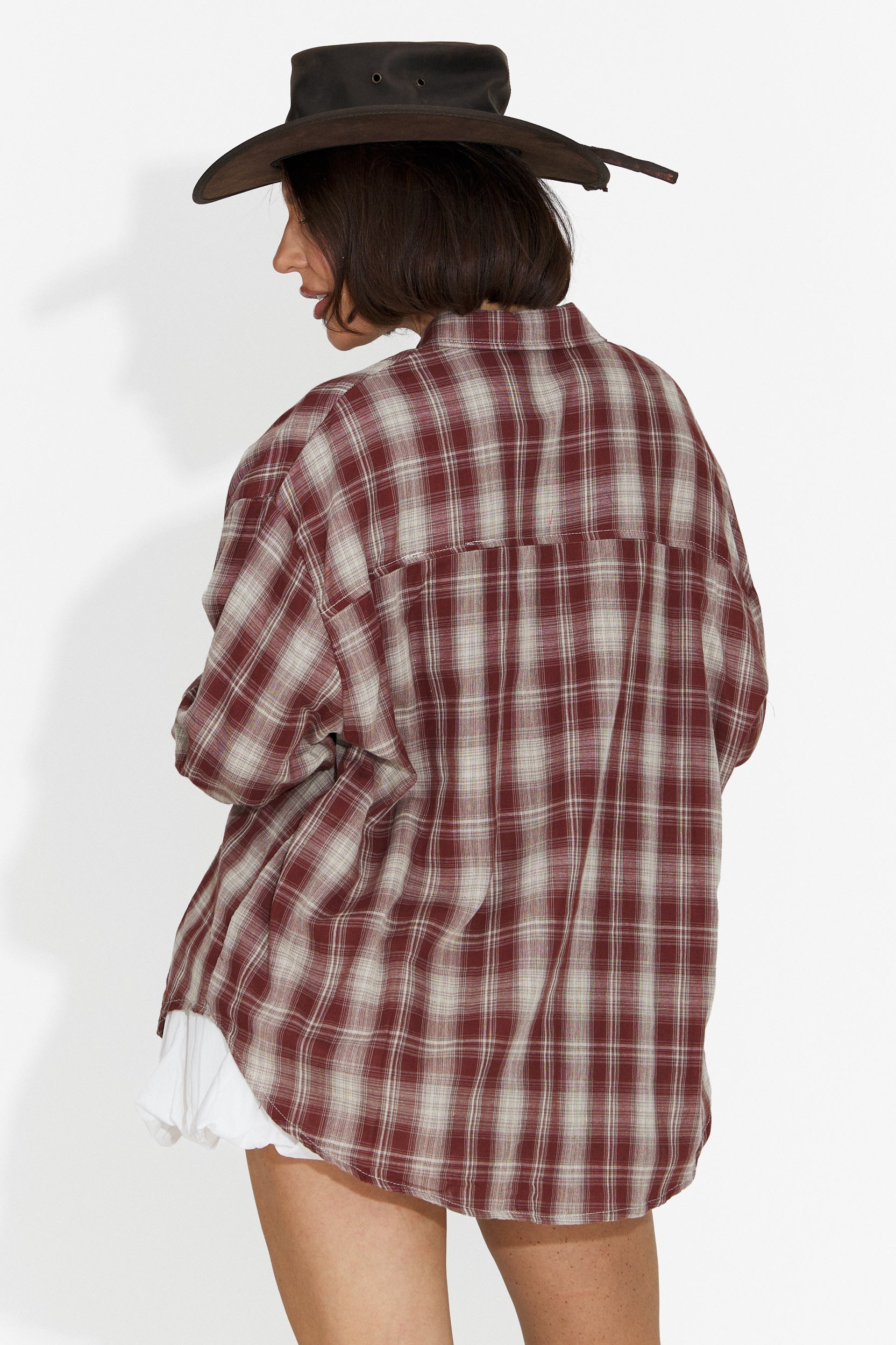 Camasa dama casual burgundy Letiza Bogas