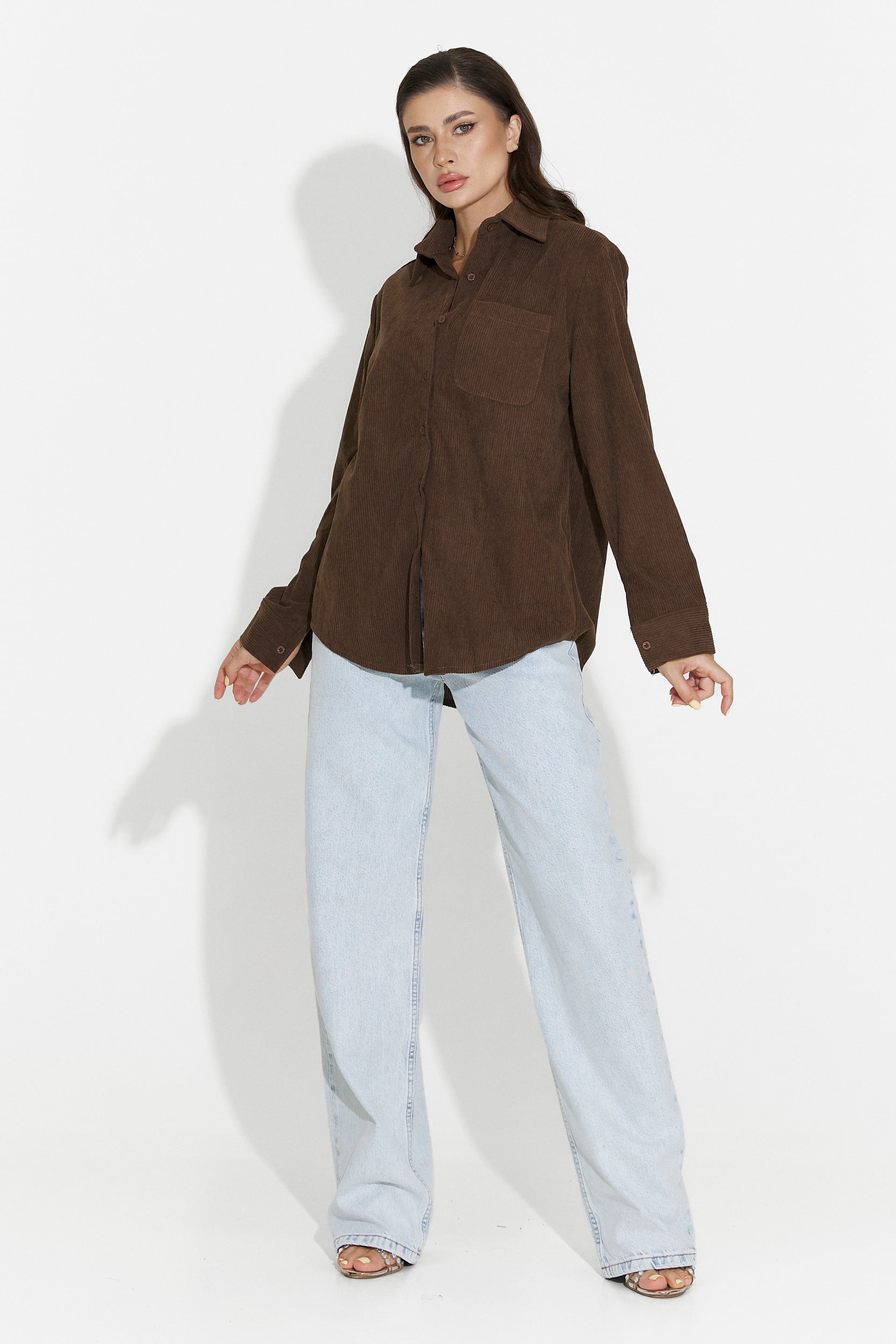 Deliora Bogas Casual Brown Women's Shirt