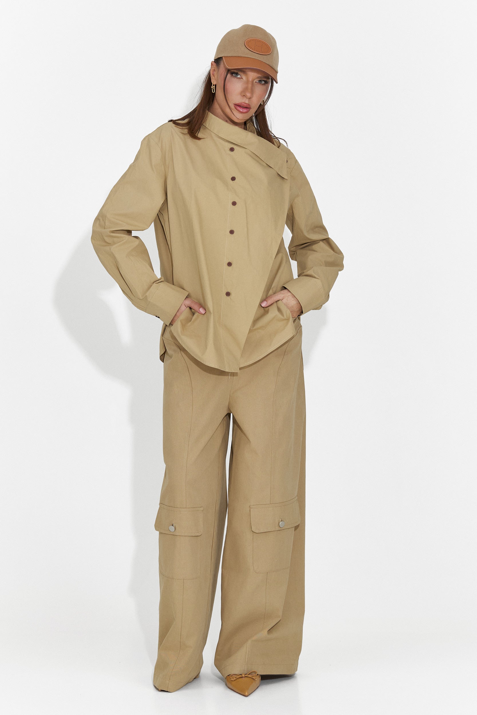 Chemise femme décontractée marron Edinea Bogas