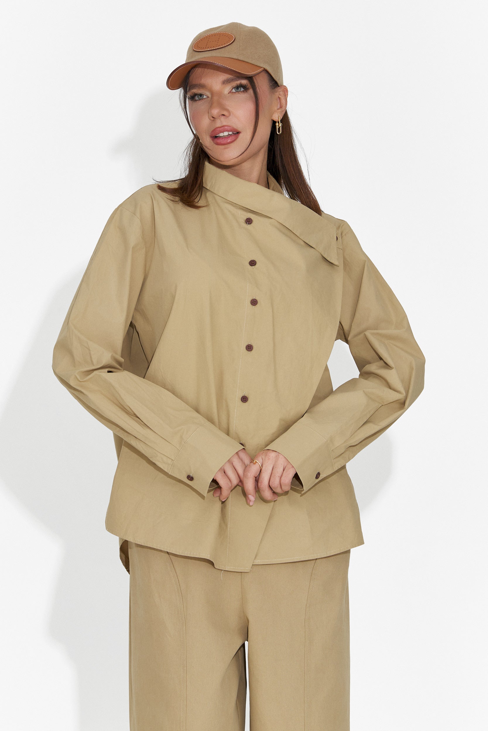 Edinea Bogas ležérna hnedá dámska košeľa