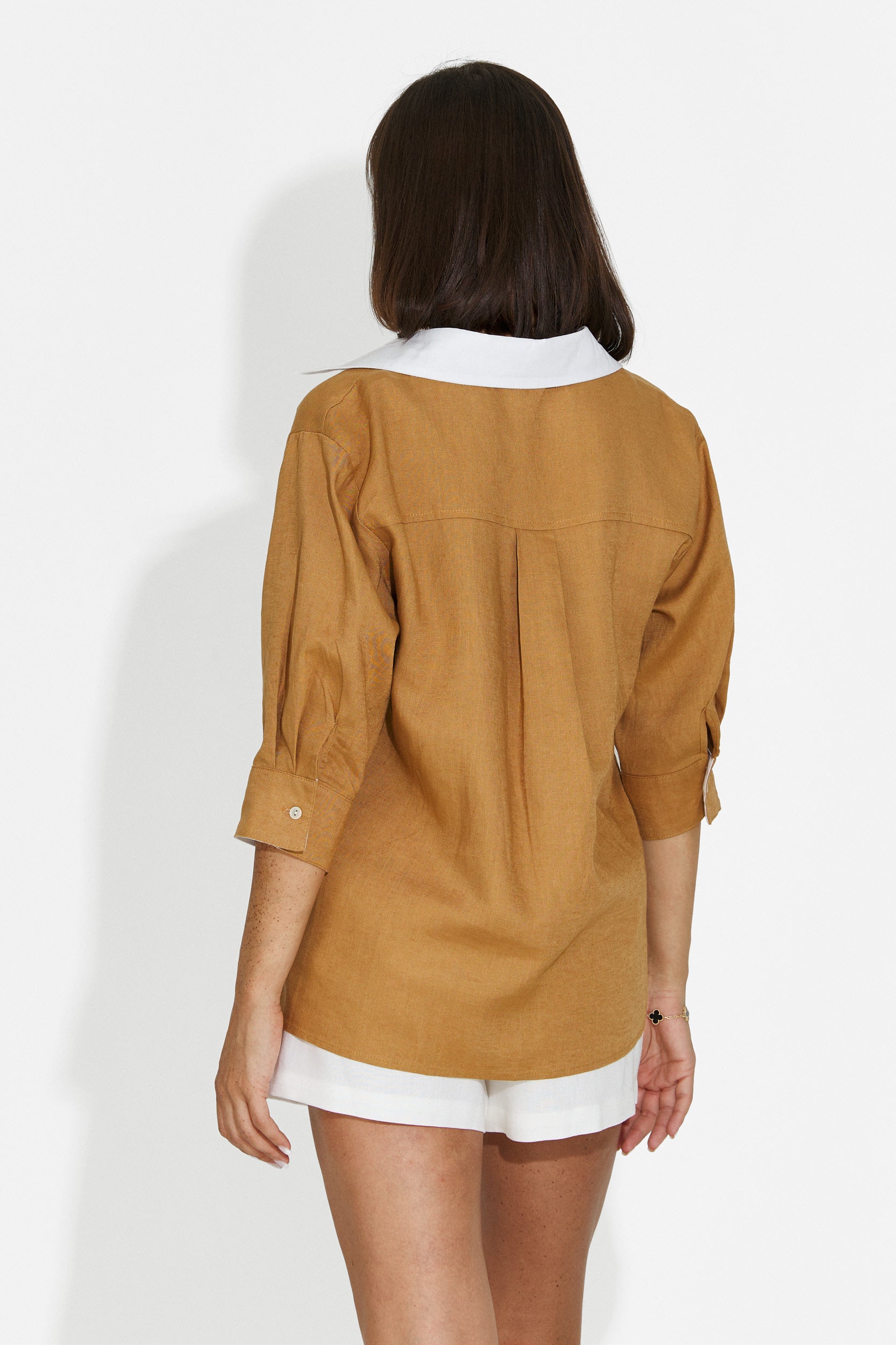 Casual brown women's shirt Esperia Bogas