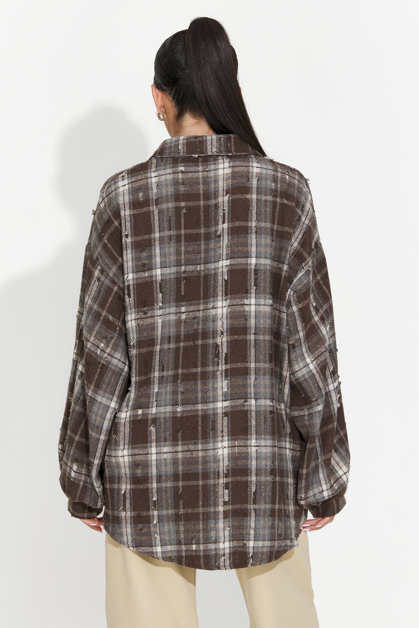 Camisa mujer casual marrón Jasara Bogas