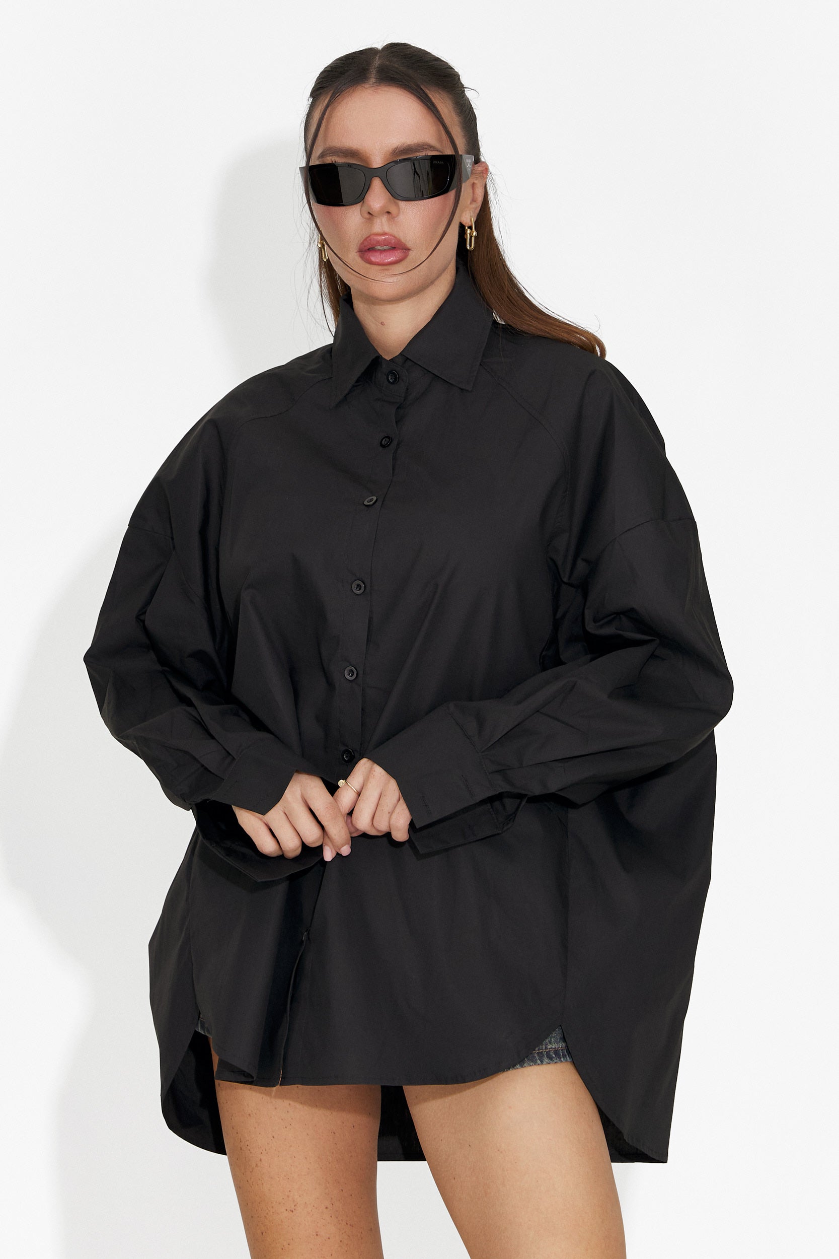 Abrienda Bogas Black Casual Women's Shirt
