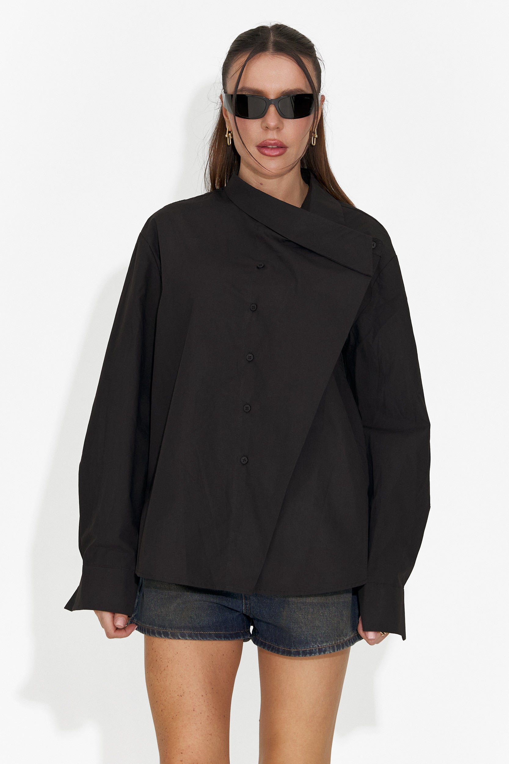 Chemise femme décontractée noire Edinea Bogas