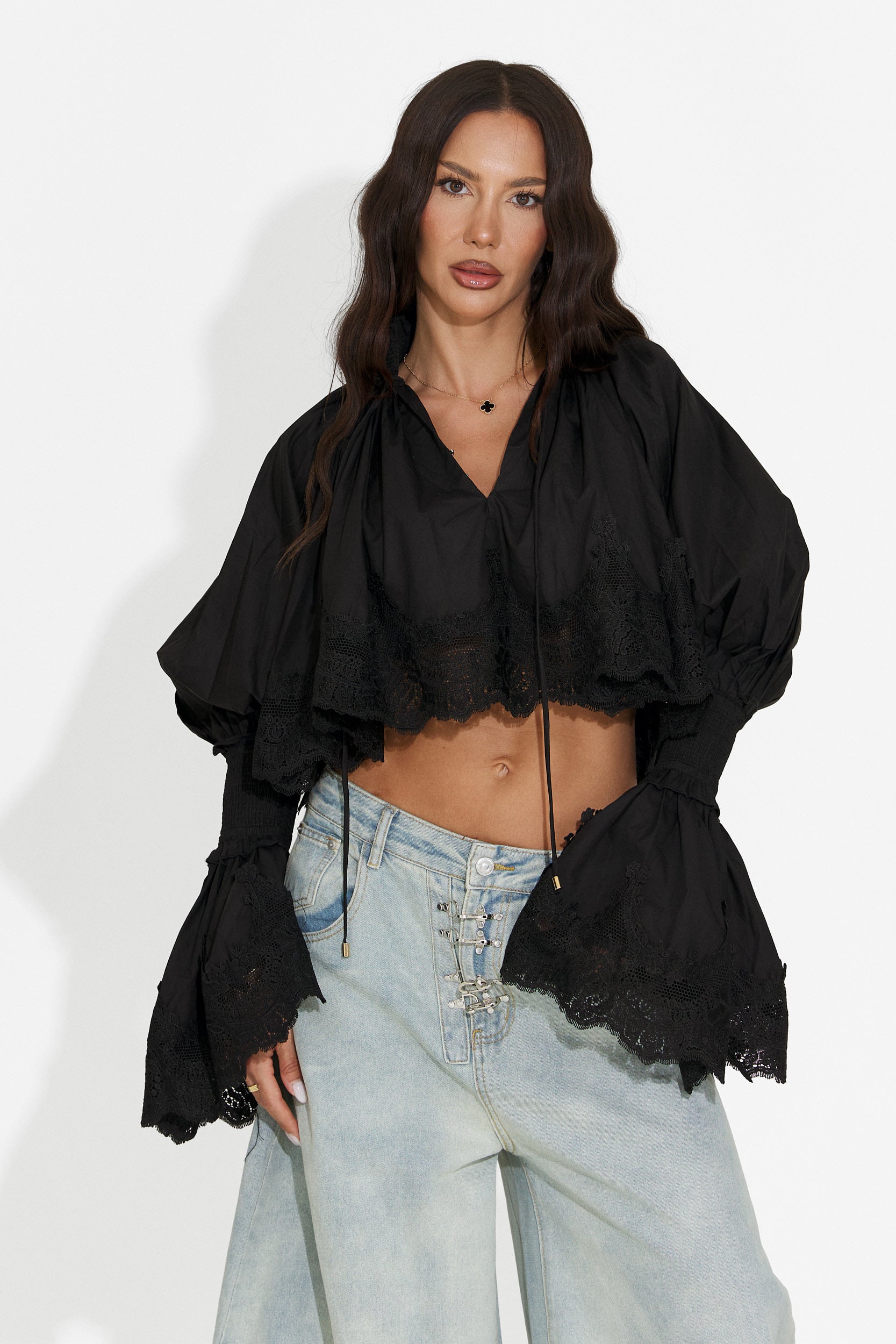 Damen Hemd Casual Schwarz Etihoma Bogas