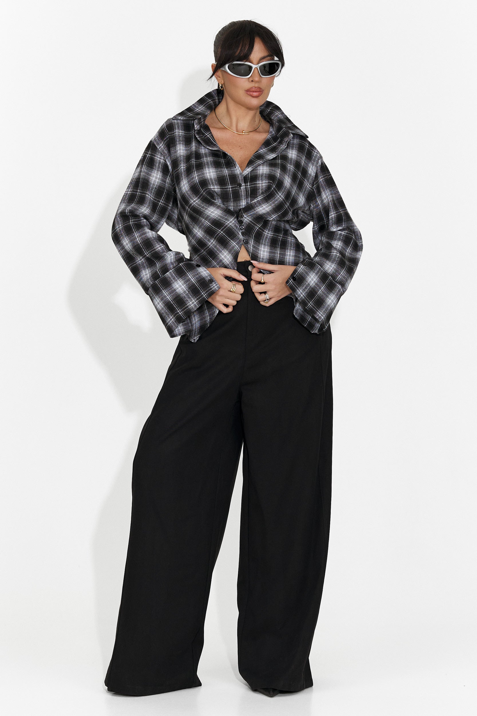 Women's casual black shirt Laurina Bogas