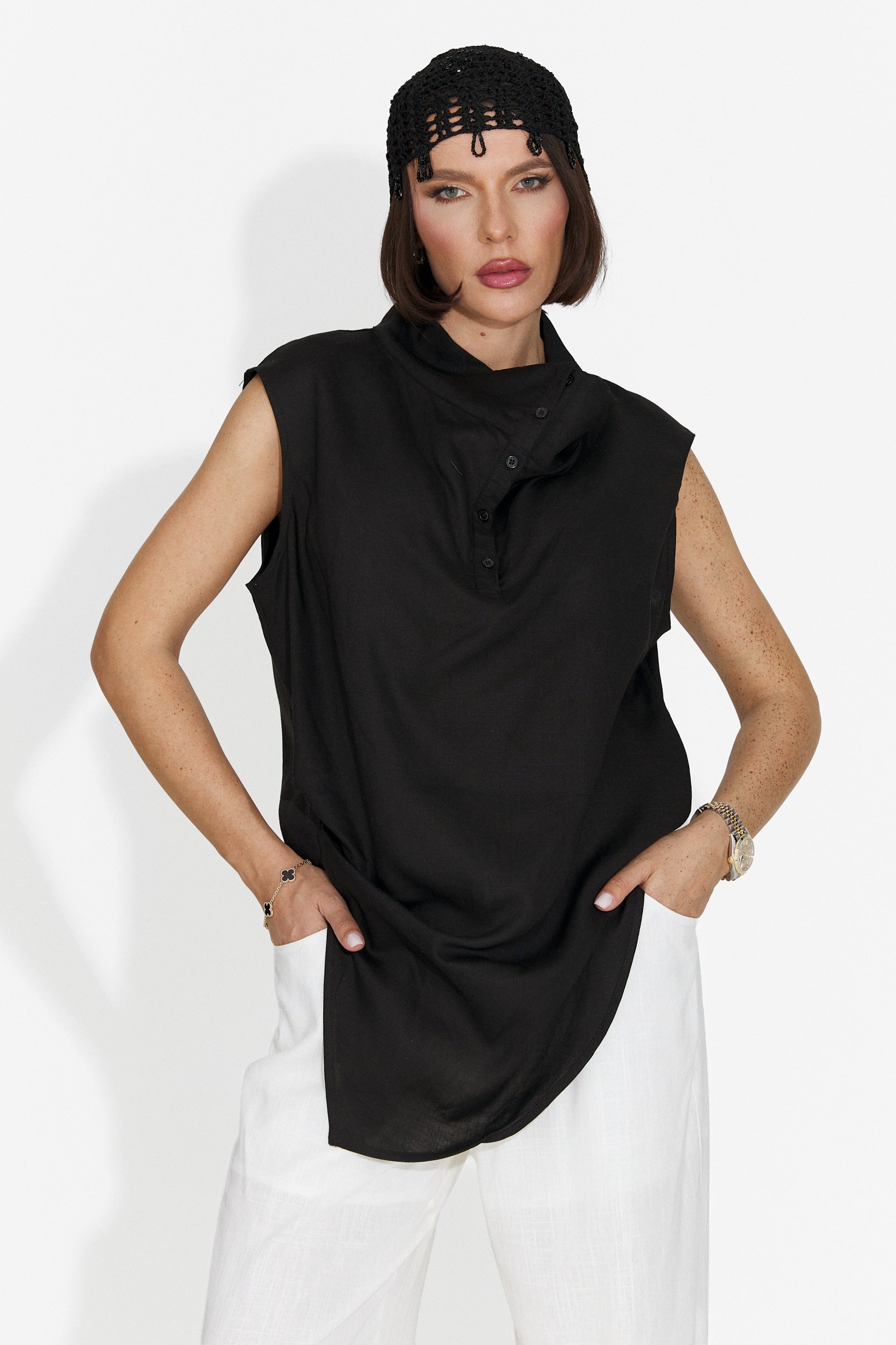 Camasa dama casual neagra Notario Bogas