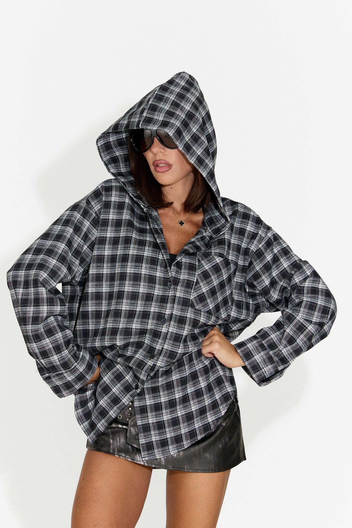 Damen-Casual-Hemd schwarz Venrita Bogas