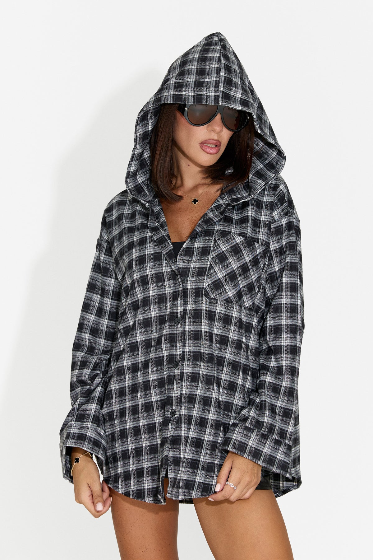 Damen-Casual-Hemd schwarz Venrita Bogas