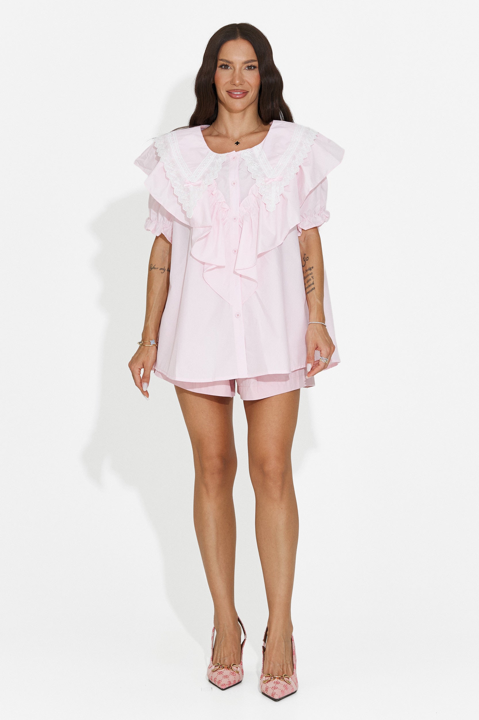 Chemise casual rose pour femme Karlasia Bogas