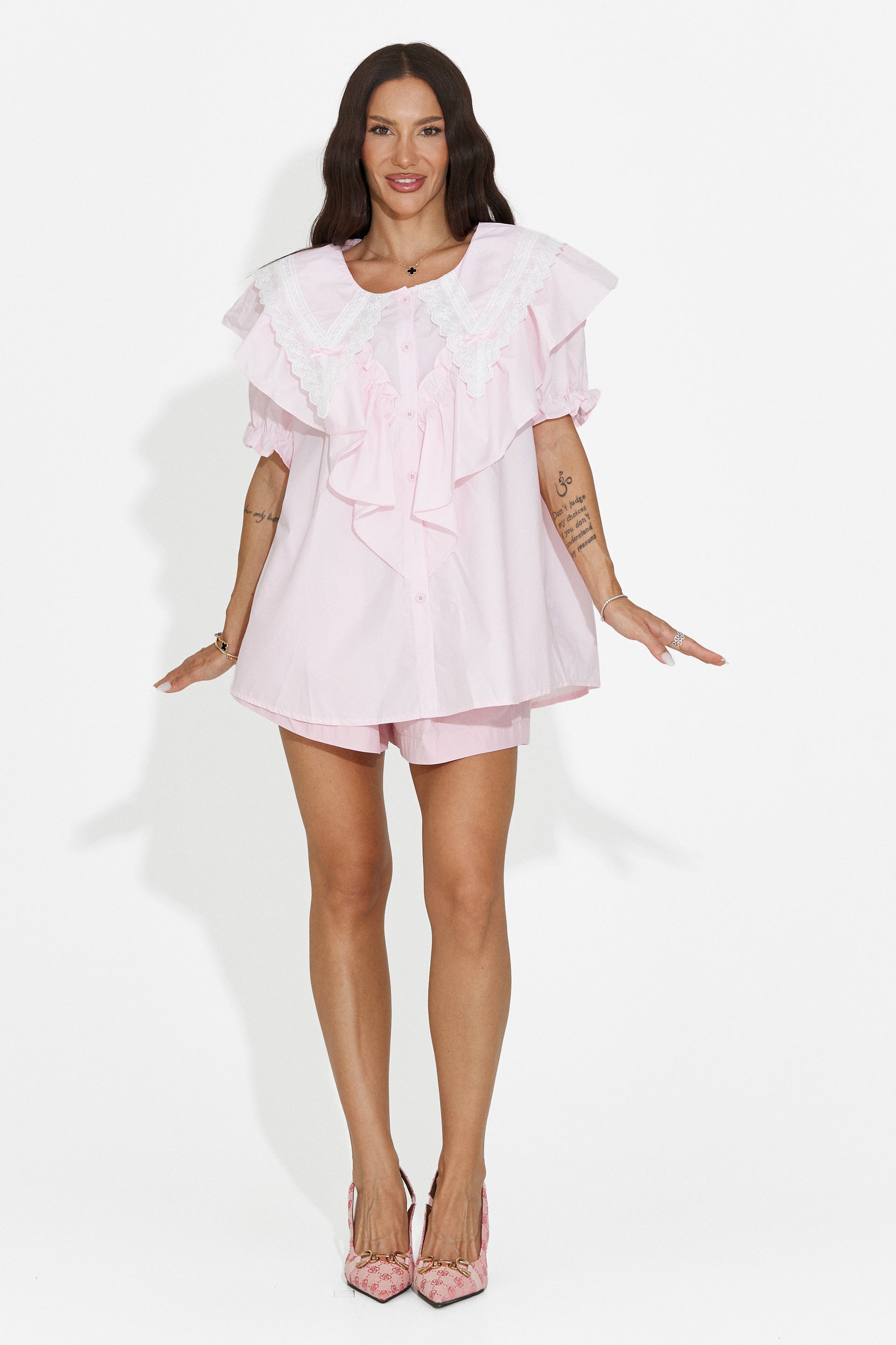 Chemise casual rose pour femme Karlasia Bogas