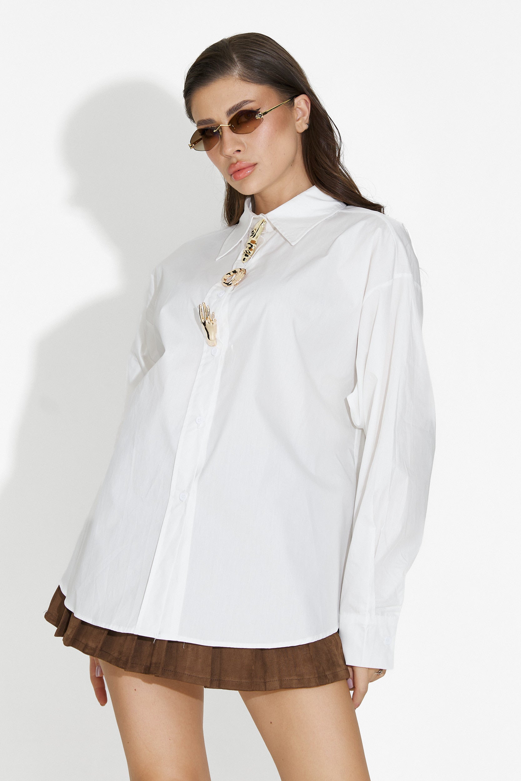 Elegancka biała koszula damska Feyora Bogas