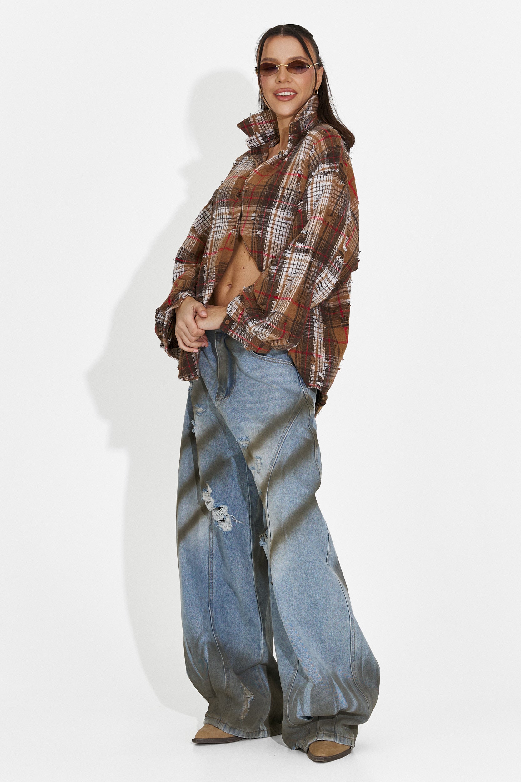 Chemise Élégante Marron pour Dames par Purely Bogas