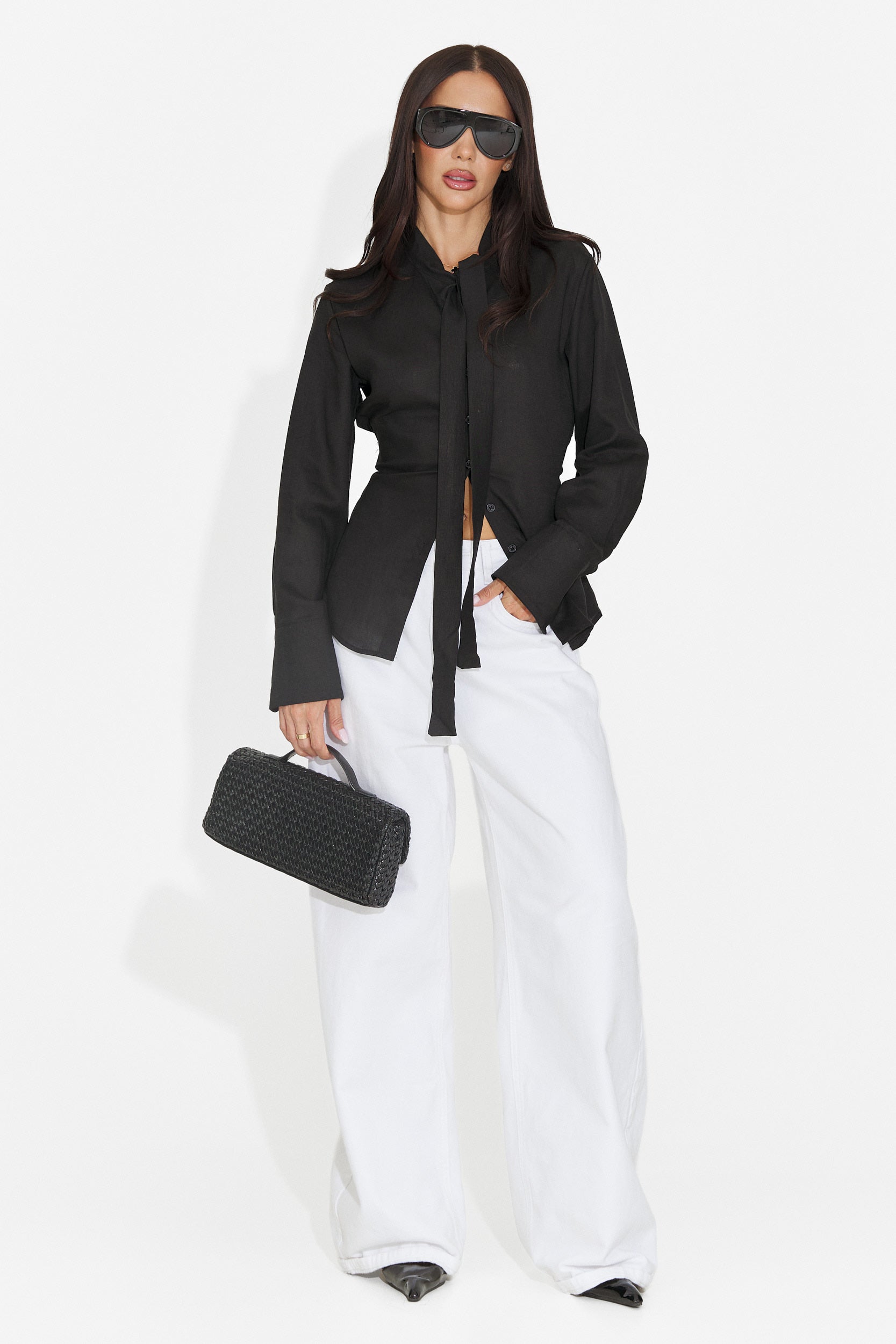 Camasa dama eleganta neagra Comsyna Bogas