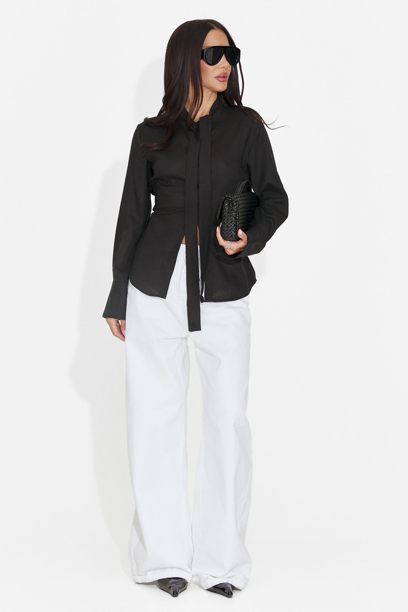 Camasa dama eleganta neagra Comsyna Bogas