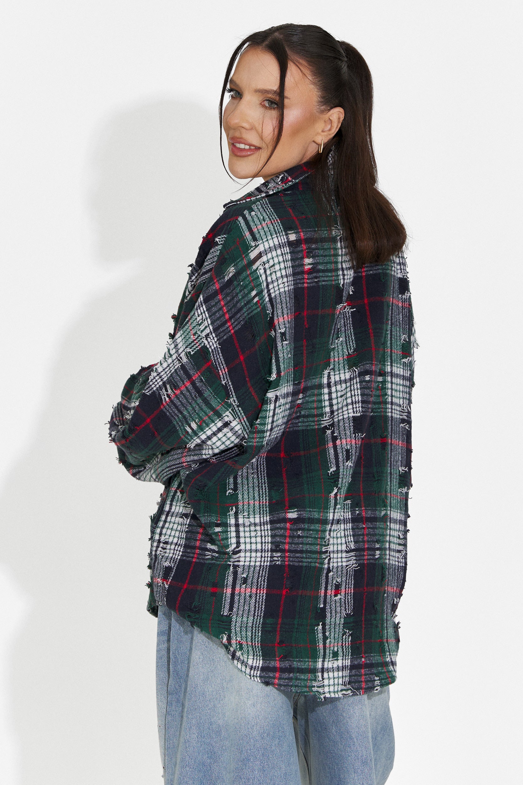 Elegant Green Women's Shirt Purely Bogas