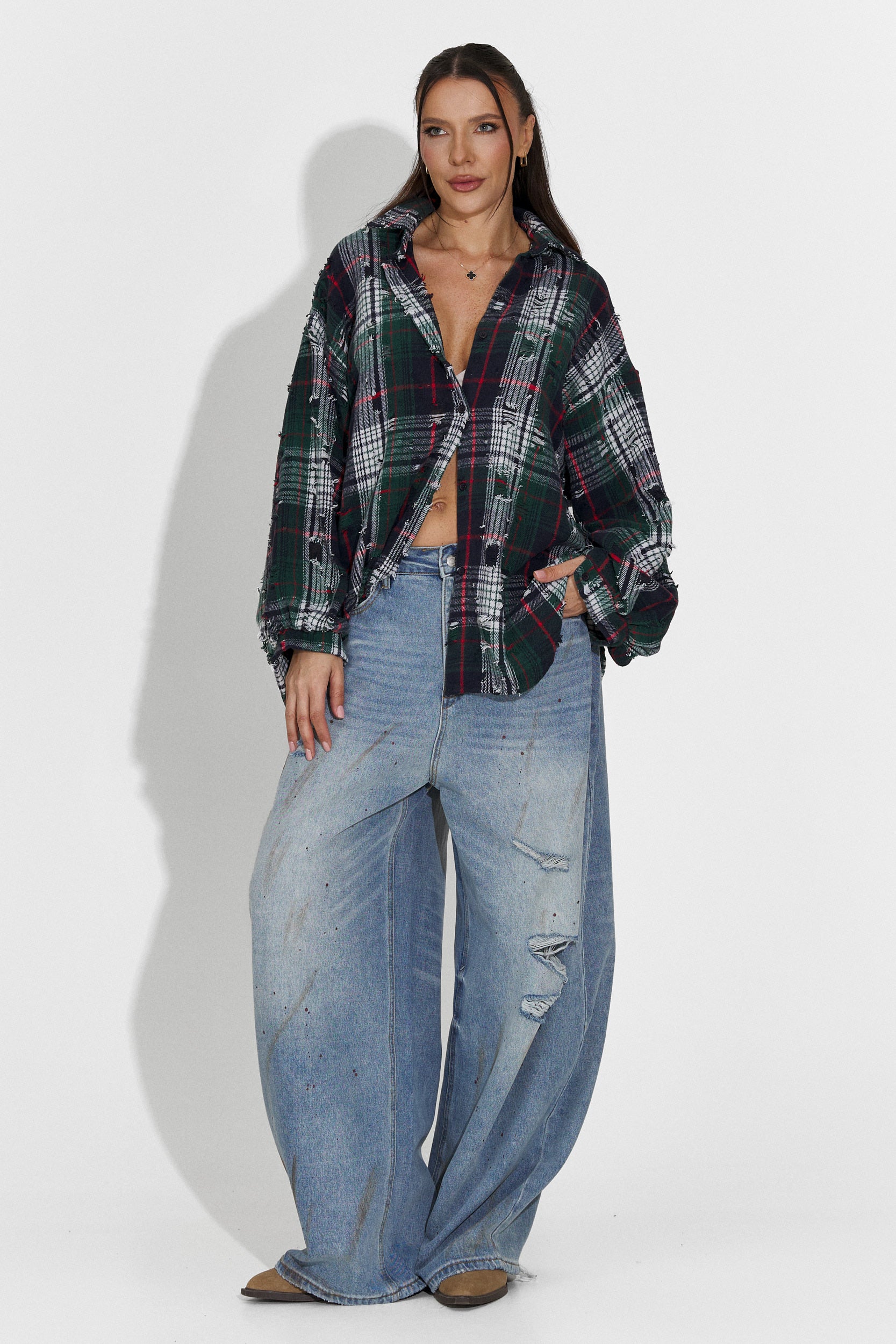 Elegant Green Women's Shirt Purely Bogas