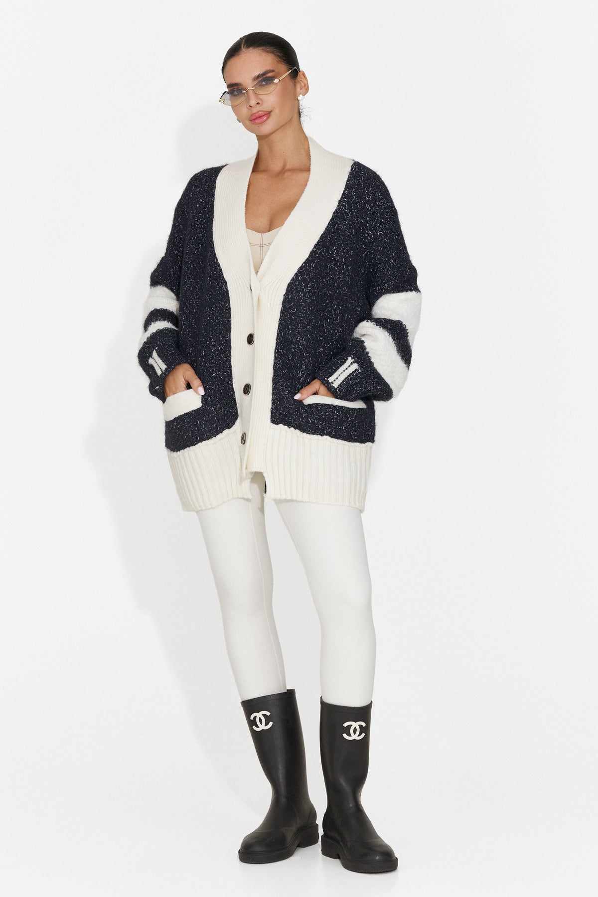Cardigan casual crem Bloyalia Bogas
