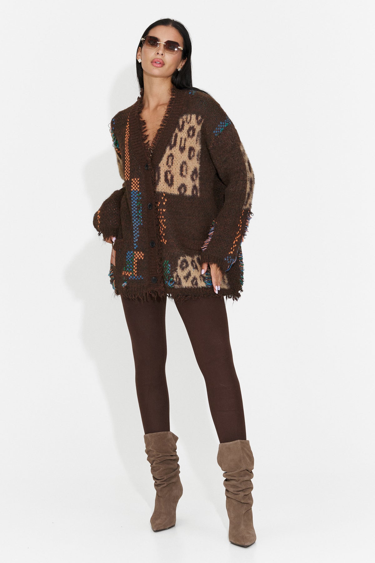 Cardigan casual maro Luneiola Bogas