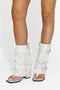 Komisa Bogas White Open Toe Ladies Boots