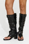 Conard Bogas Black Open Toe Women's Boots