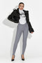 Szare casualowe legginsy damskie Aurisel Bogas