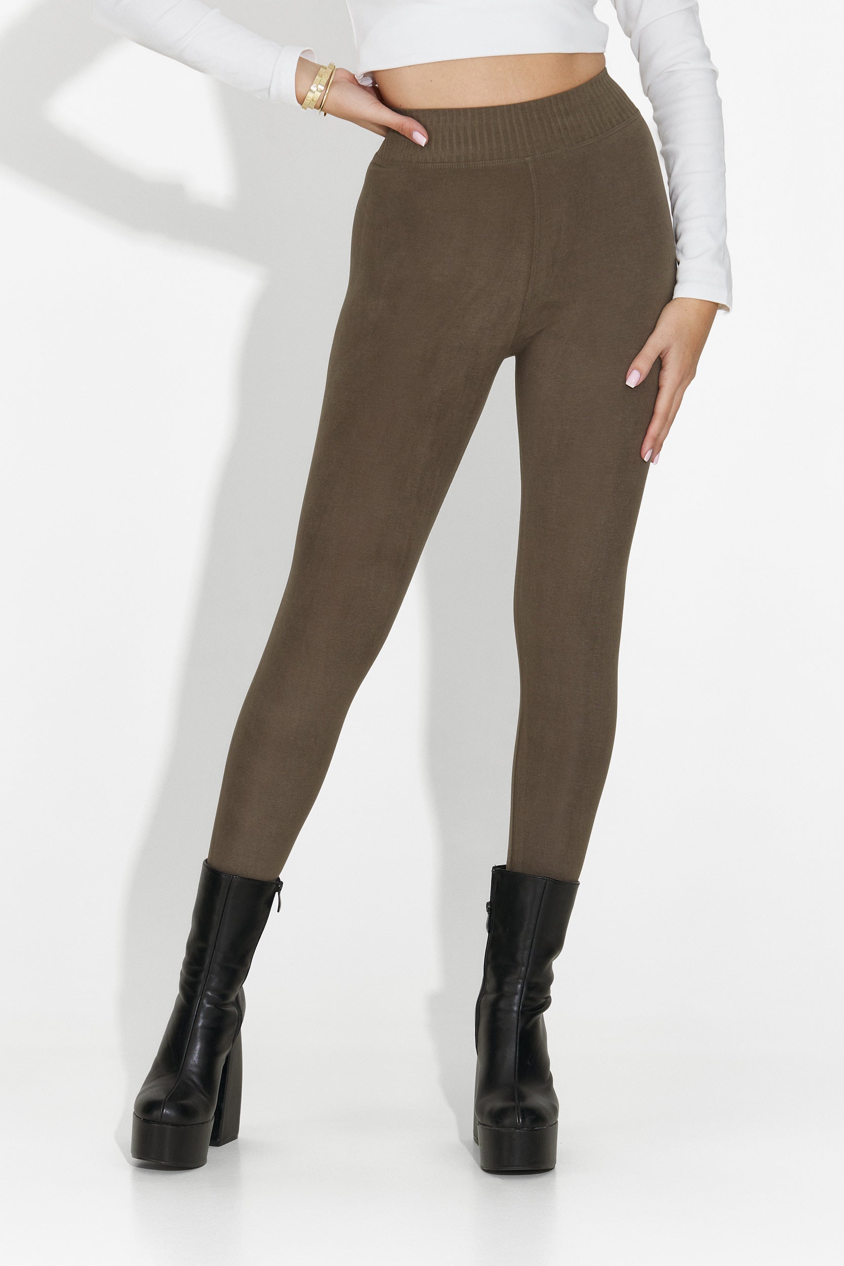 Legginsy damskie confortlux khaki Otalira Bogas