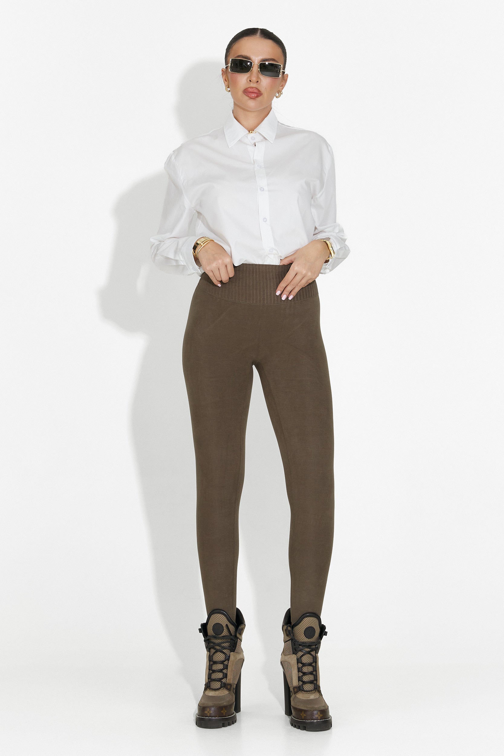 Κολάν Warm συμπιεστικά χακί Michelina Bogas