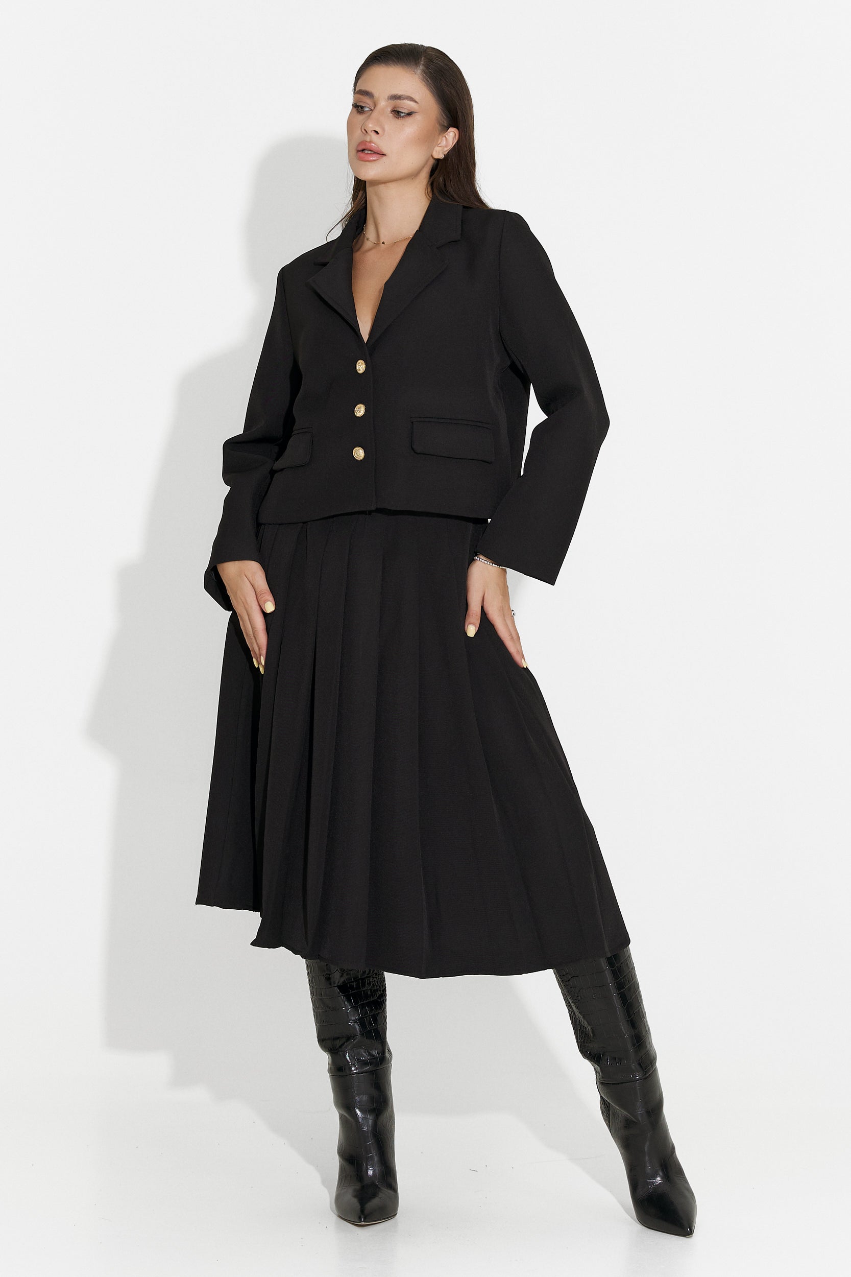 Conjunto de Falda Midi Negra Aurina Bogas