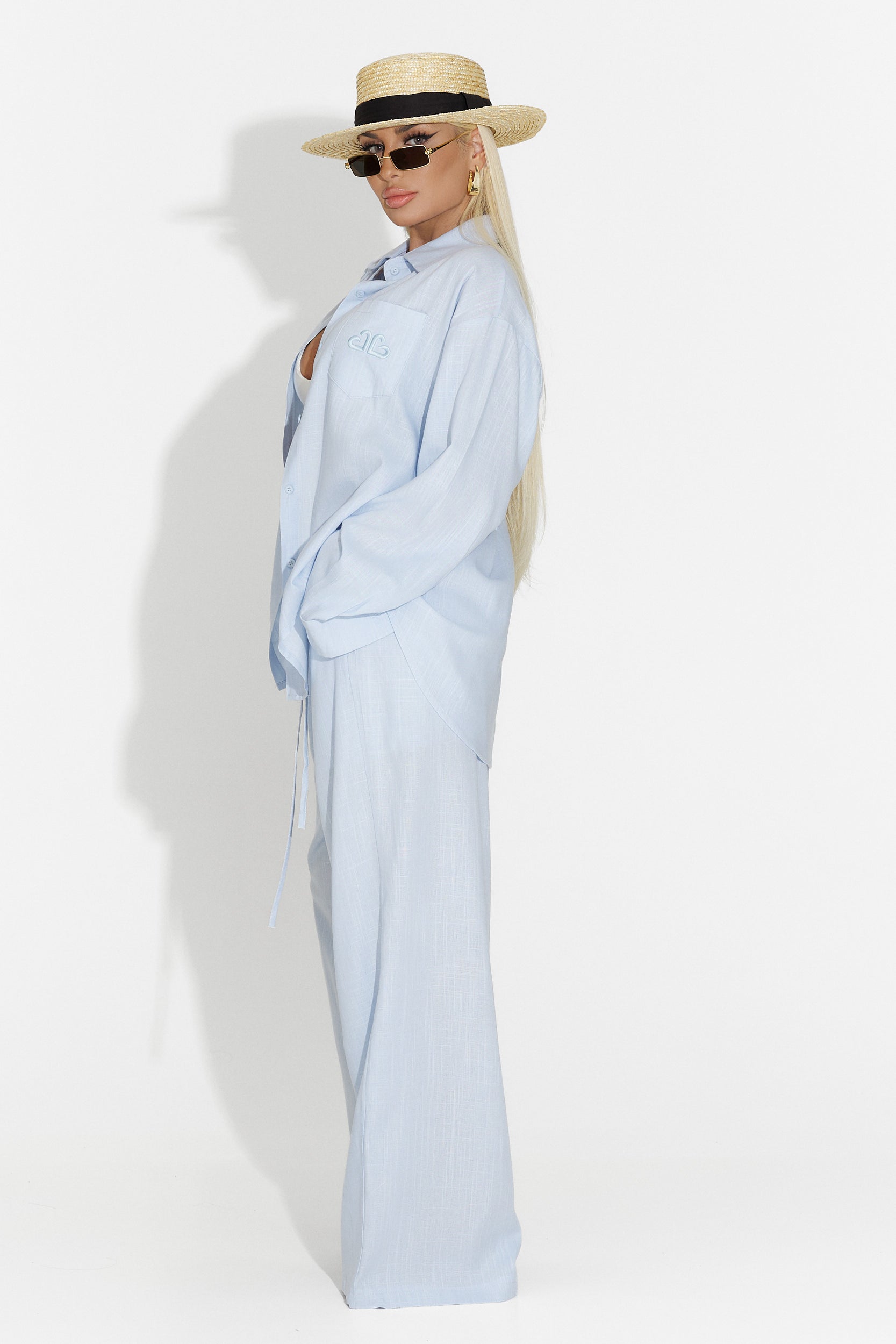 Eredire Bogas Blue Pants Suit