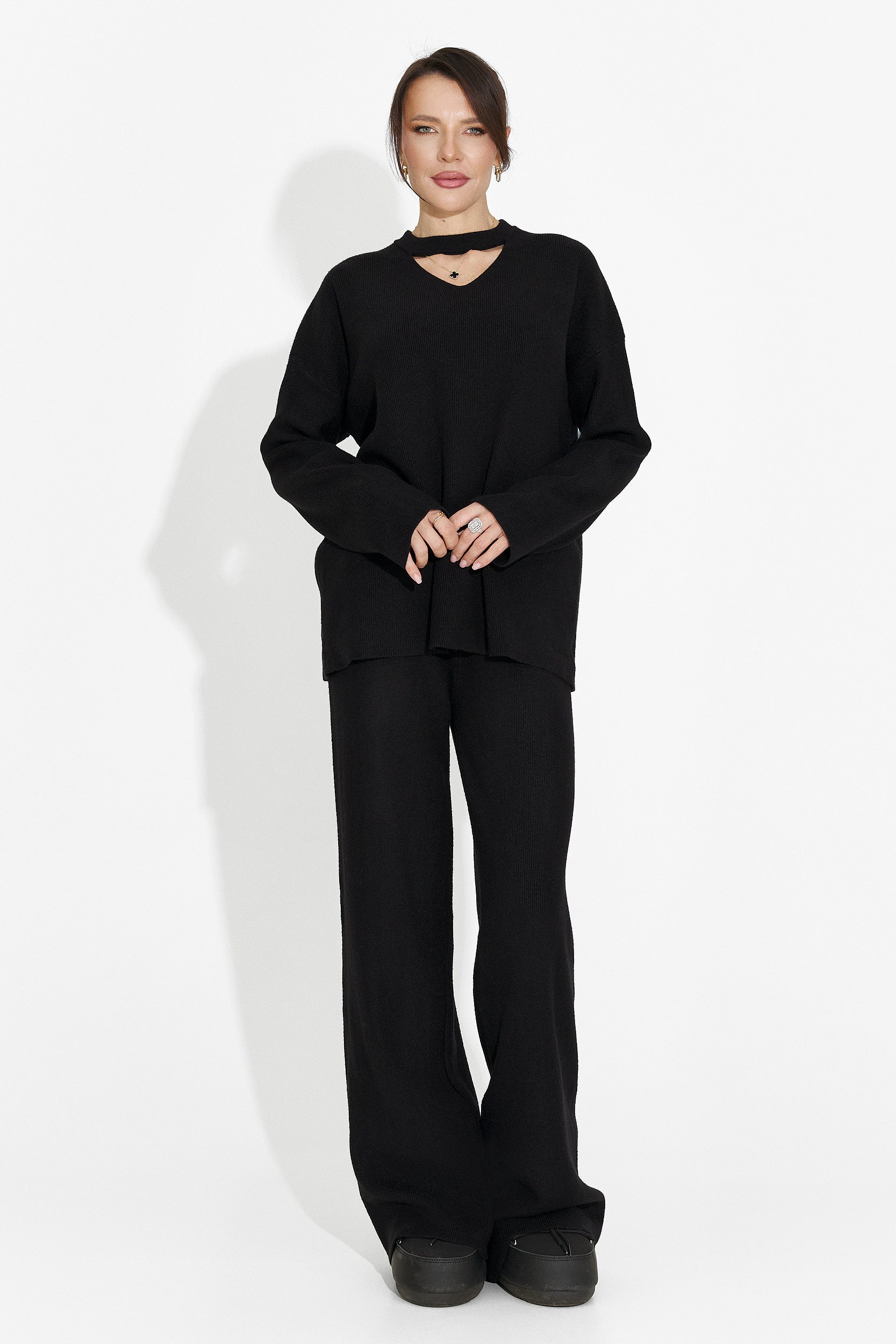 Czarny komplet ze spodniami Kania Bogas