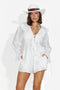 Conjunto de Camiseta y Shorts Blancos para Mujer de Melioria Bo
