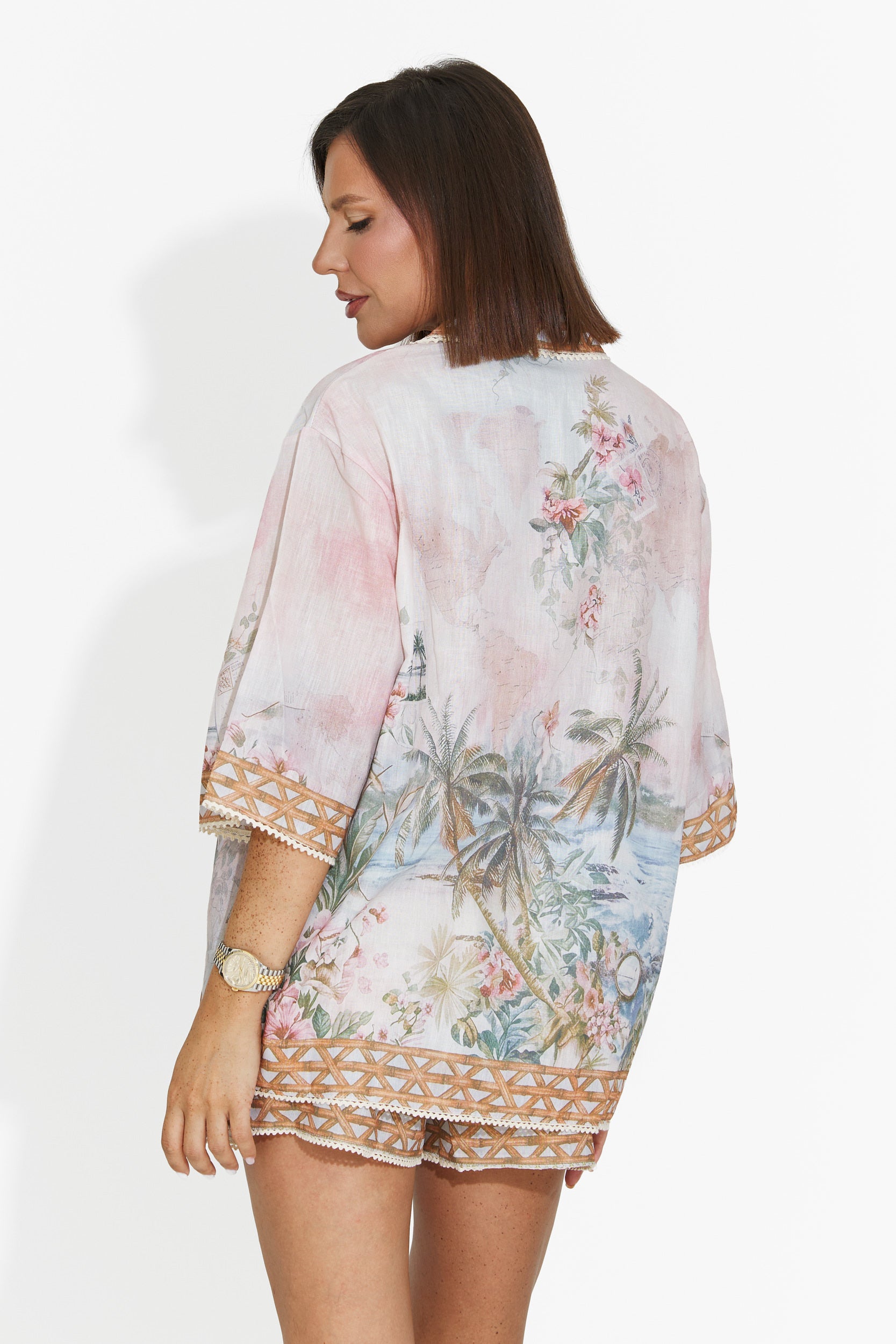 Women's set shirt + beige shorts Jimona Bogas