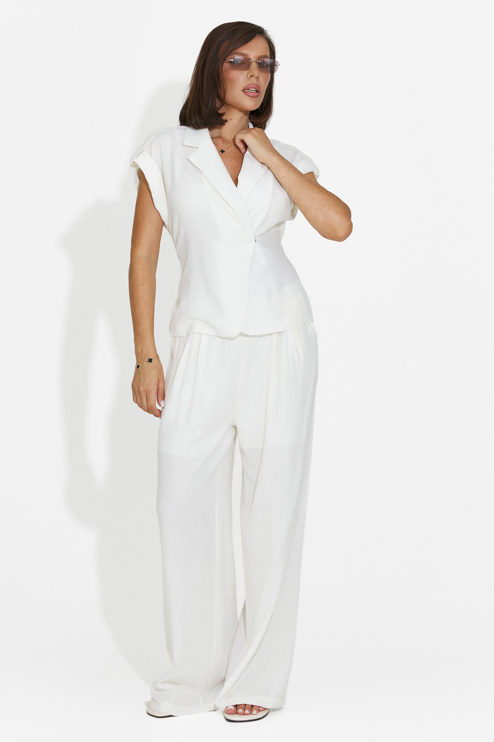 Ensemble femme décontracté blanc Zaymar Bogas