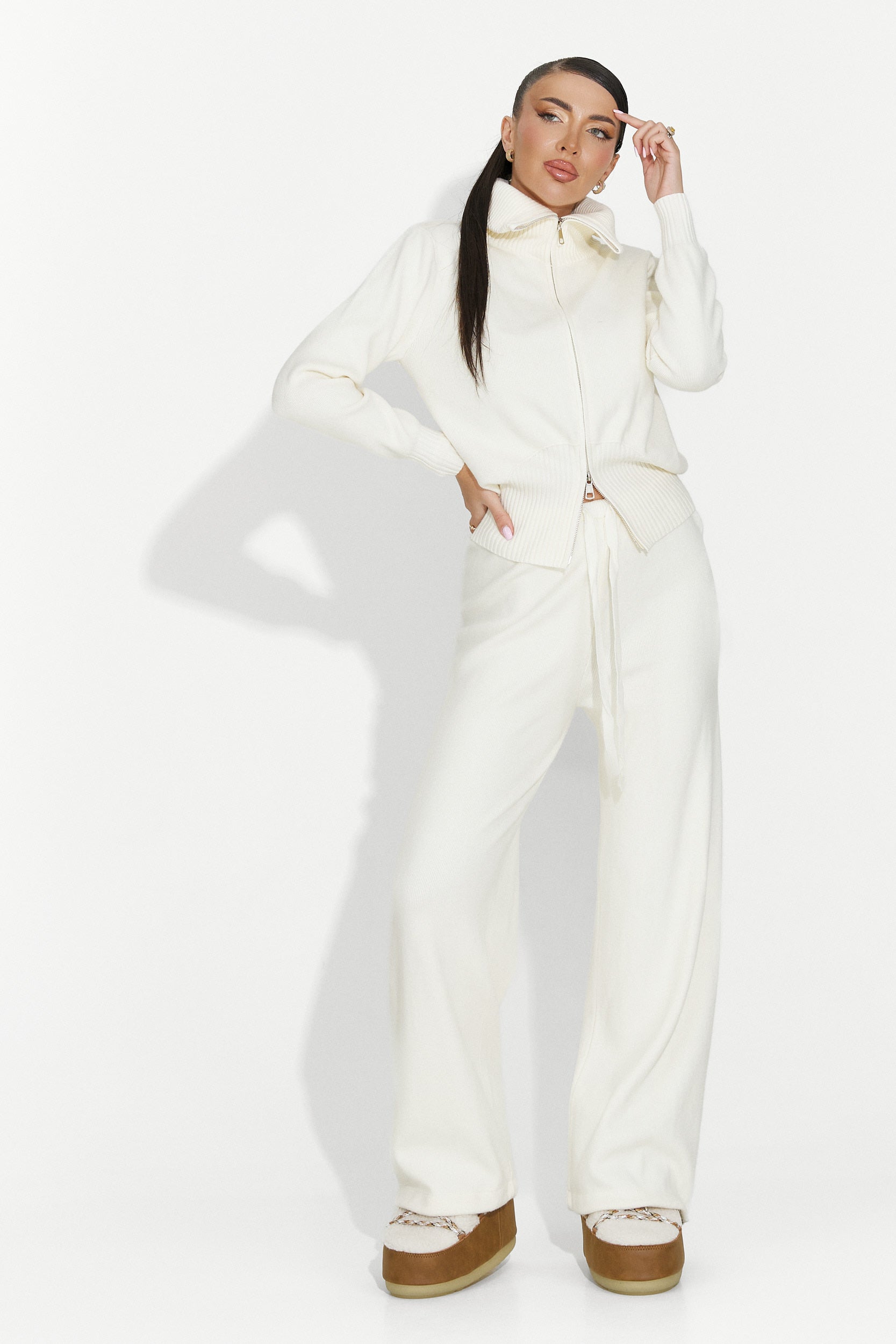 Σετ γυναικείο καθημερινό μπεζ Glenira Bogas