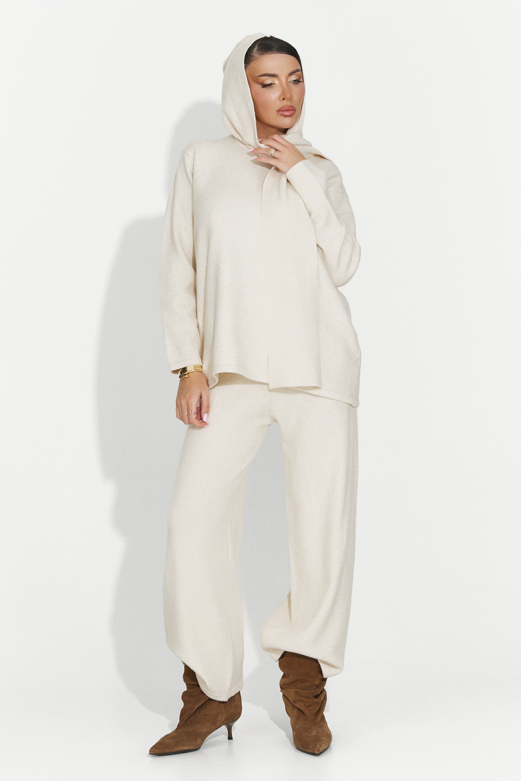 Beiges Damen-Freizeitset Vencilie Bogas