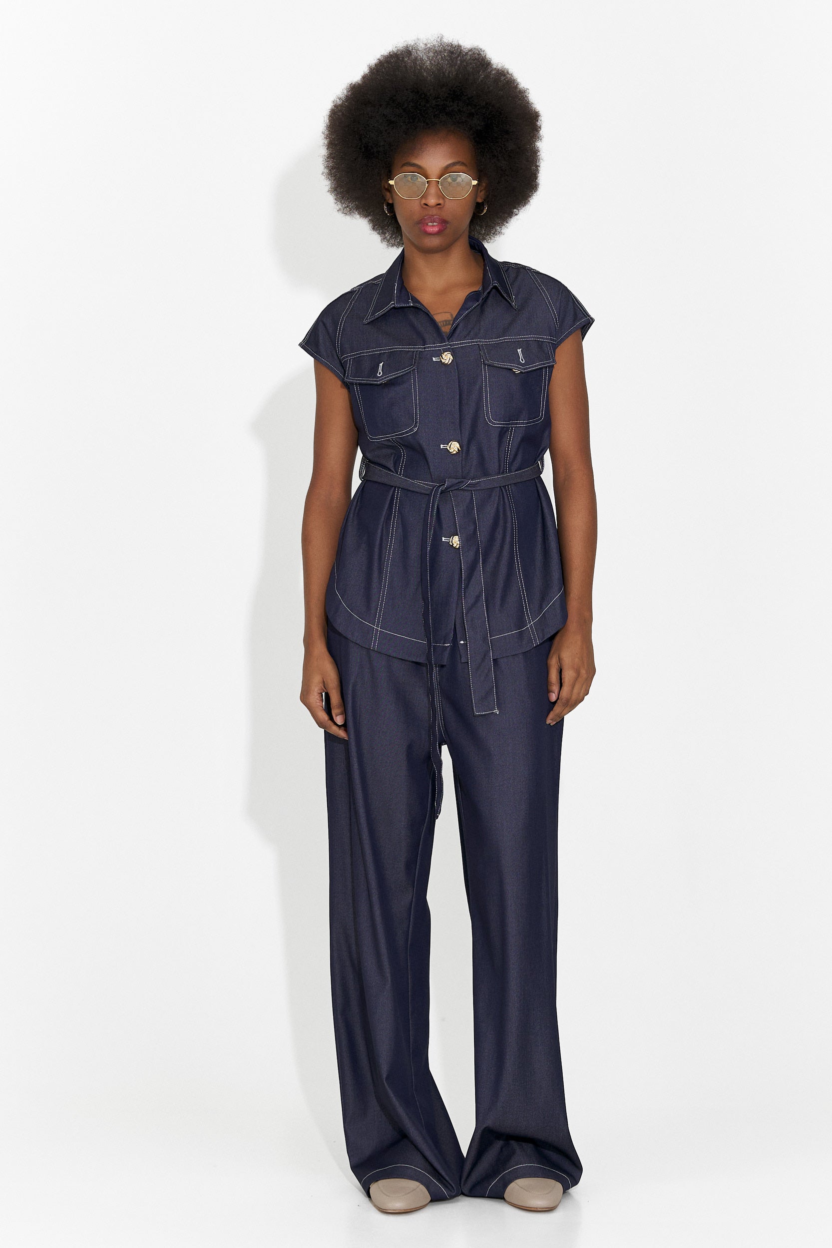 Ensemble femme décontracté bleu marine Enolia Bogas