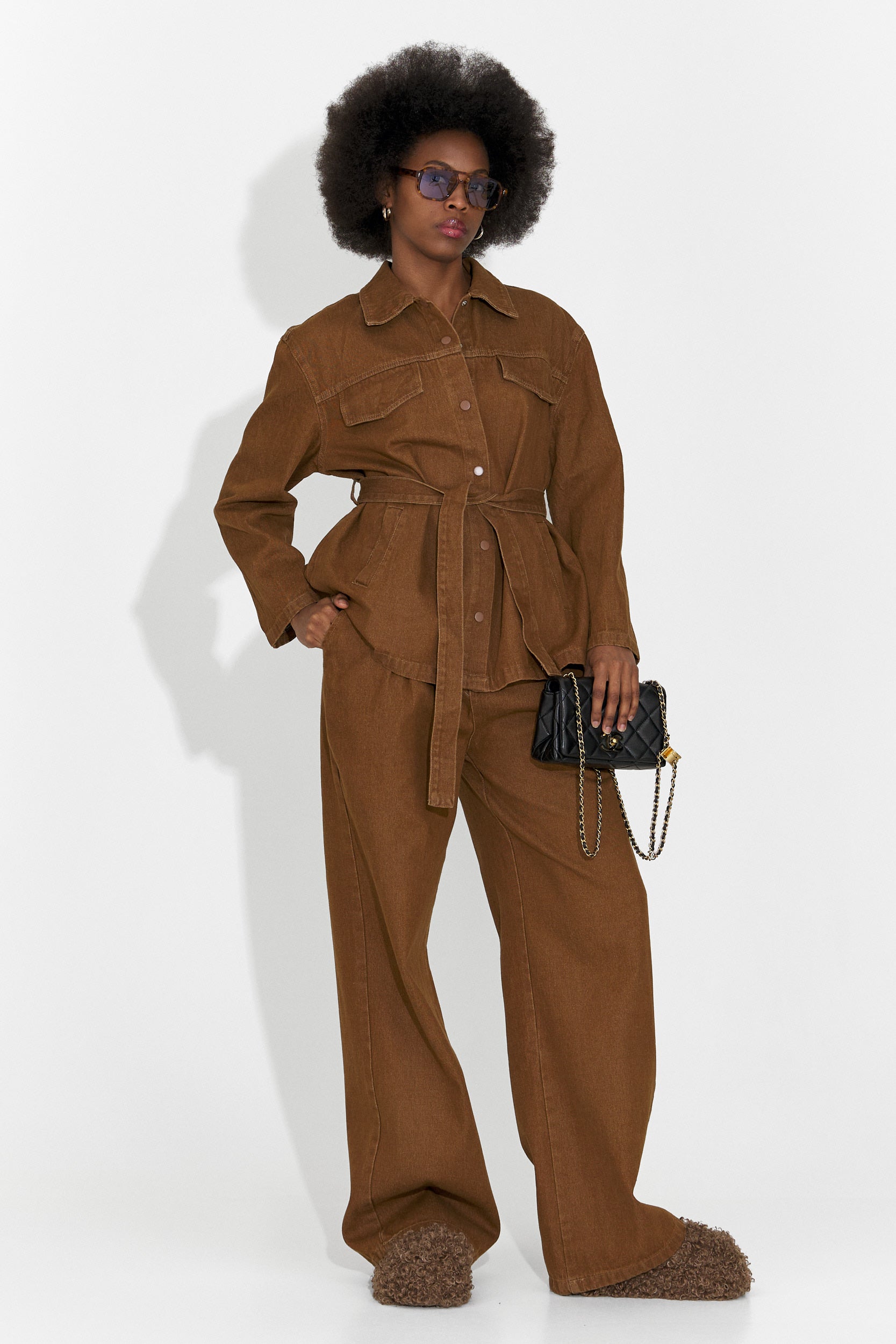 Completo donna casual marrone Isabele Bogas