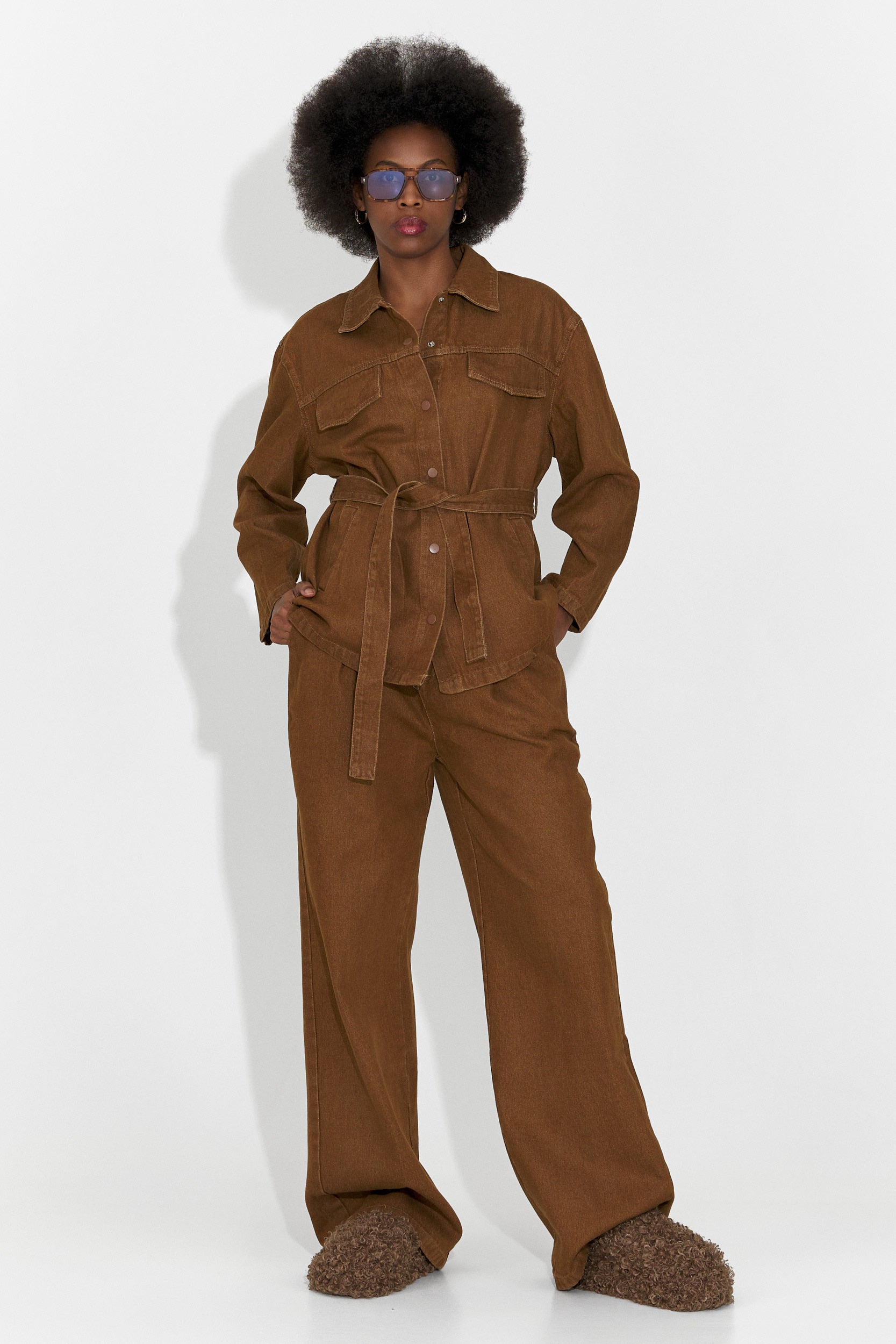 Completo donna casual marrone Isabele Bogas