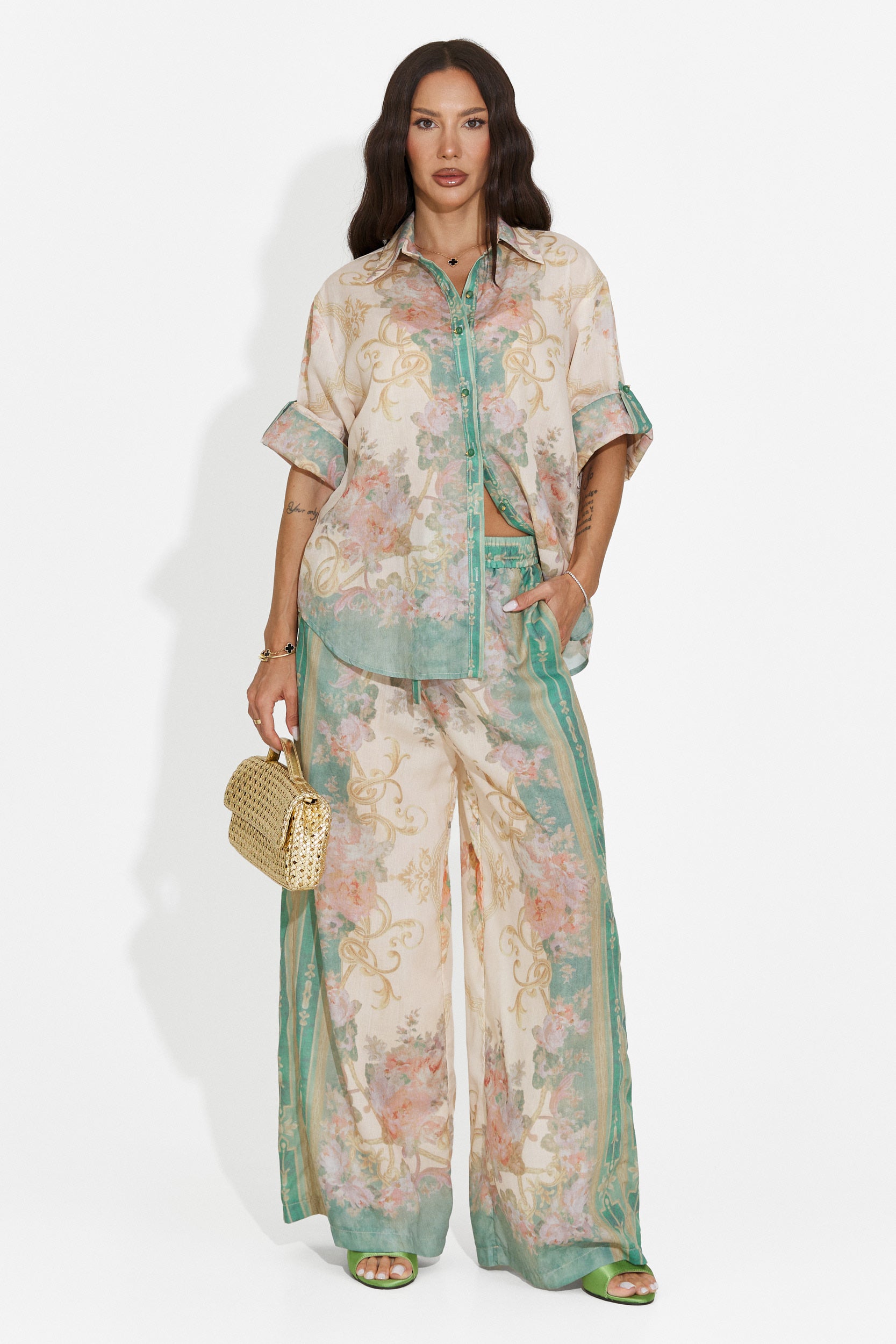 Women's casual green set Nezela Bogas