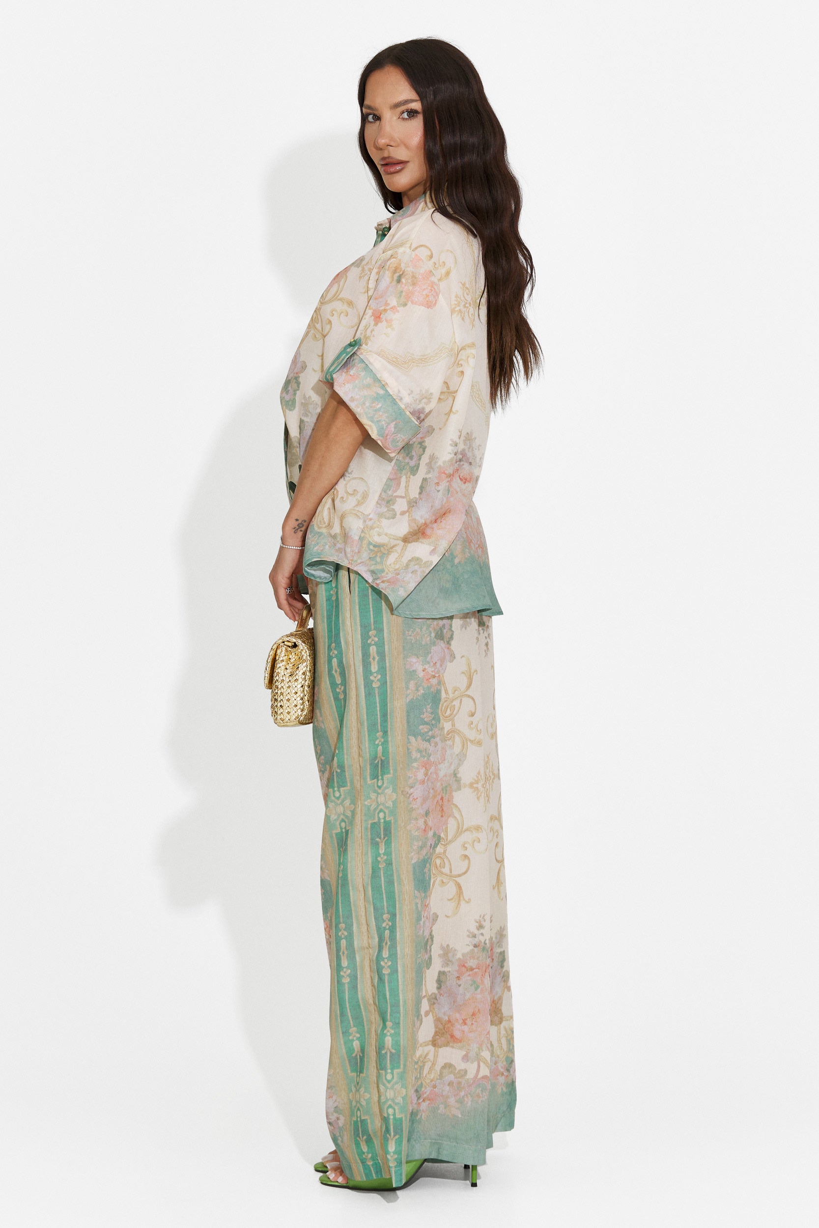Women's casual green set Nezela Bogas
