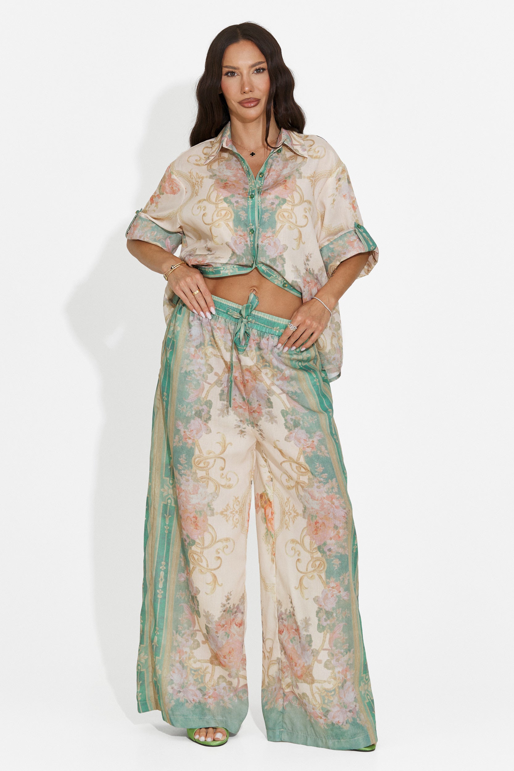 Women's casual green set Nezela Bogas