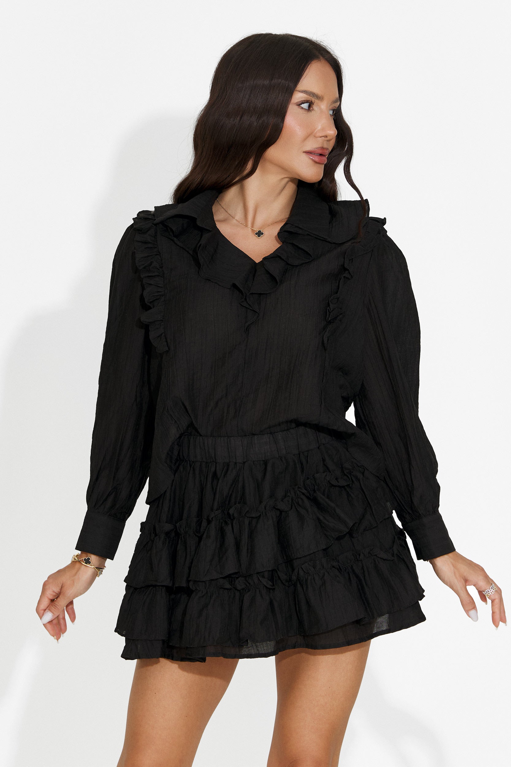 Black women's skirt set Denalia Bogas