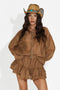 Women's set with brown skirt pants Miniola Bogas