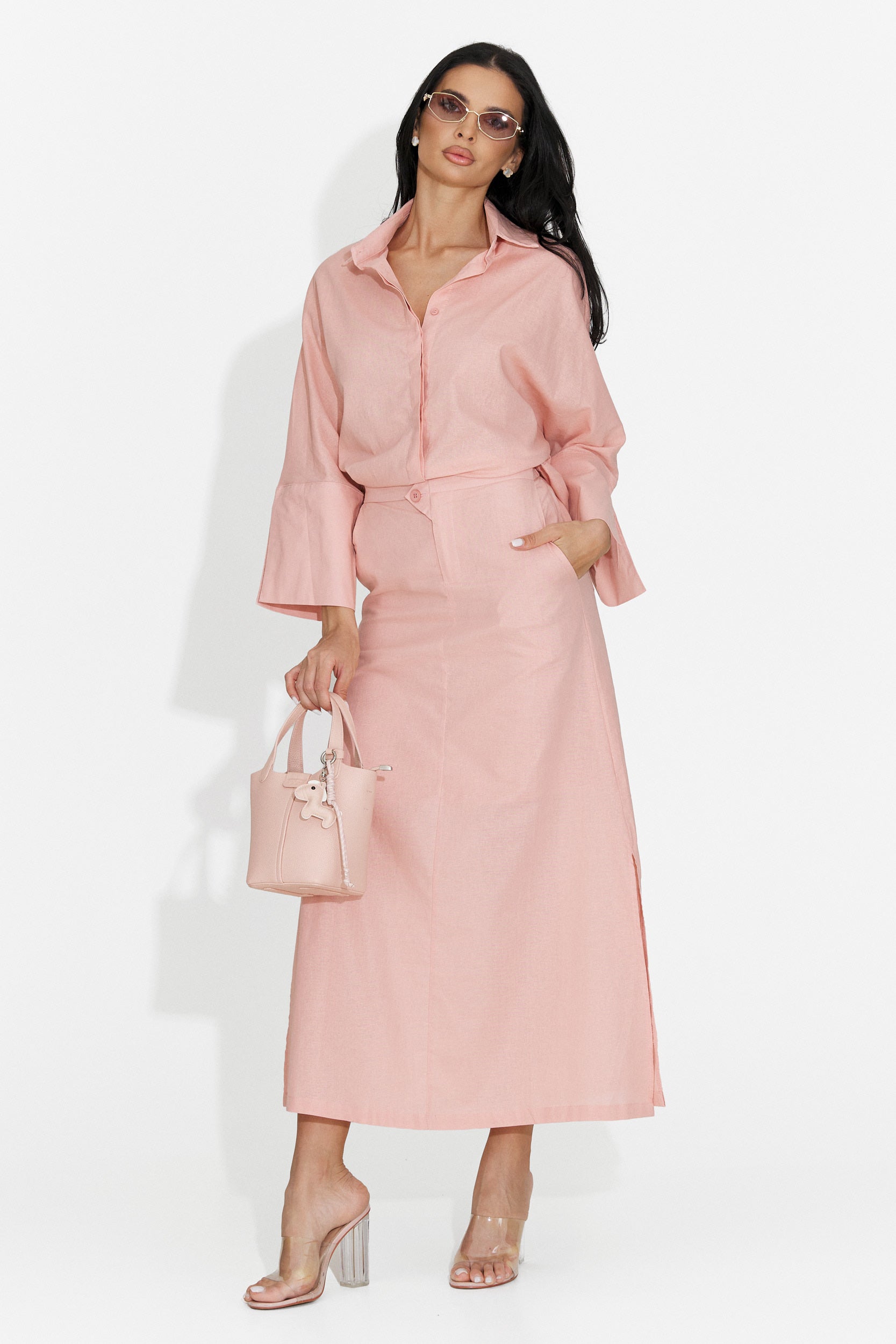 Traje de Mujer Demarisa Bogas con Falda Rosa