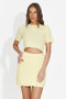 Ensemble femme avec jupe courte jaune Adiania Bogas