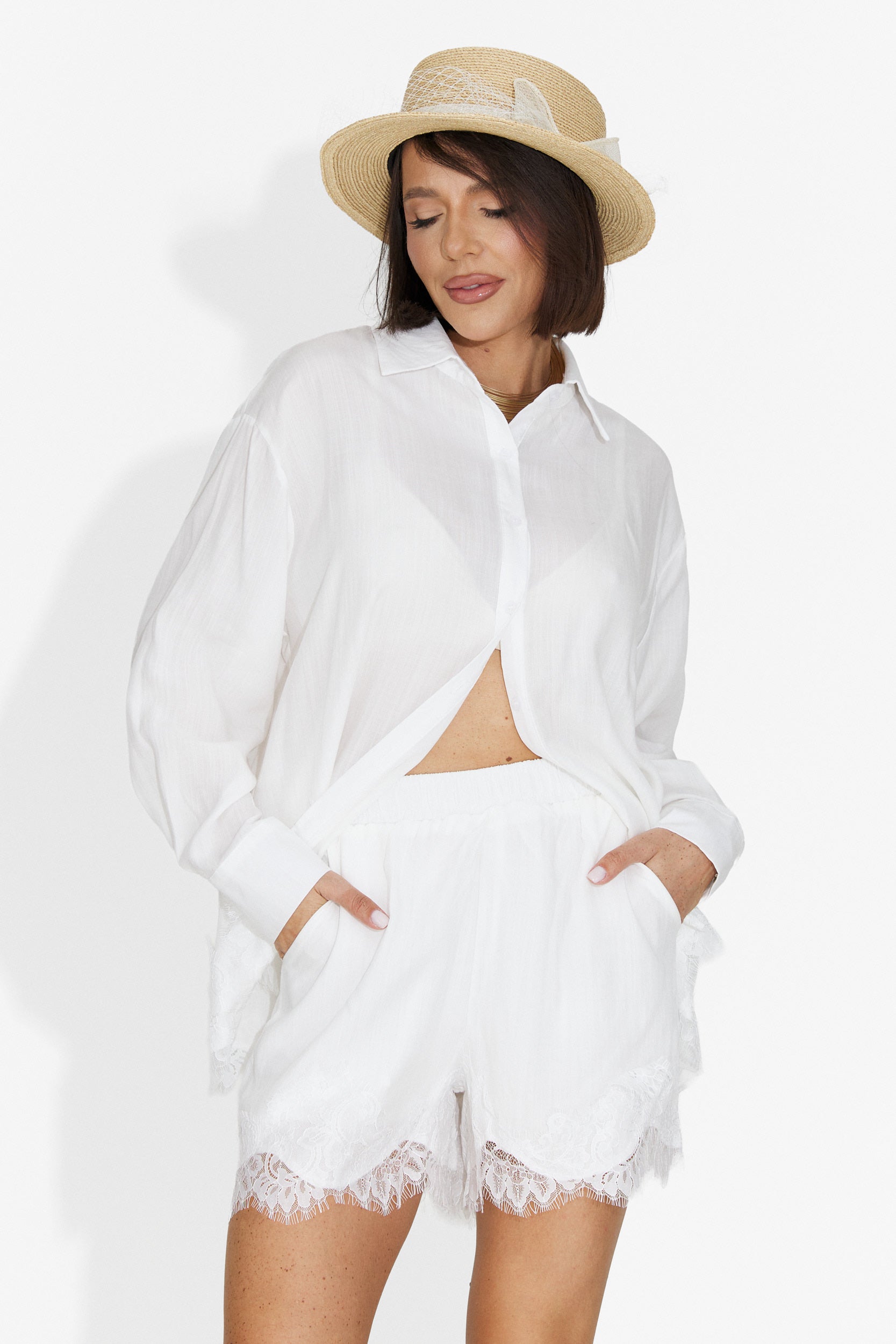 Nabasha Bogas Women's Suit with White Pants