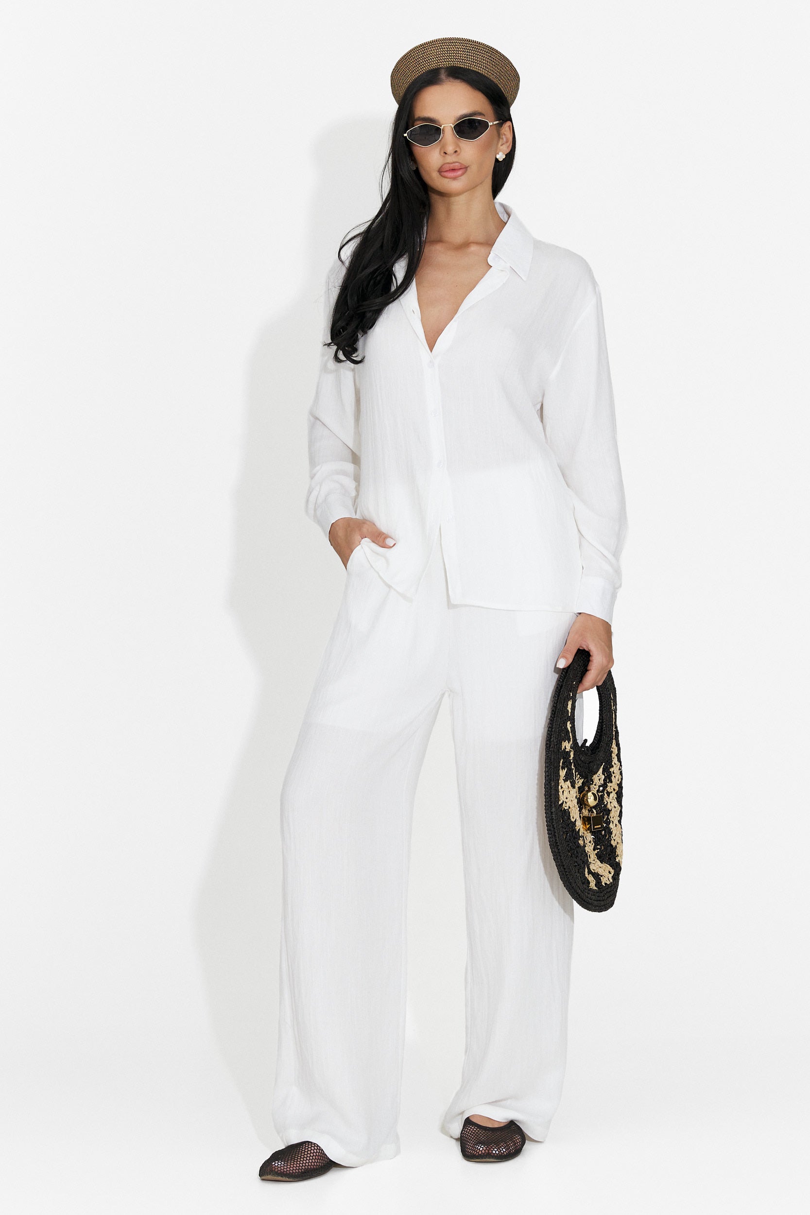 Wyat Bogas Women's Suit with White Pants