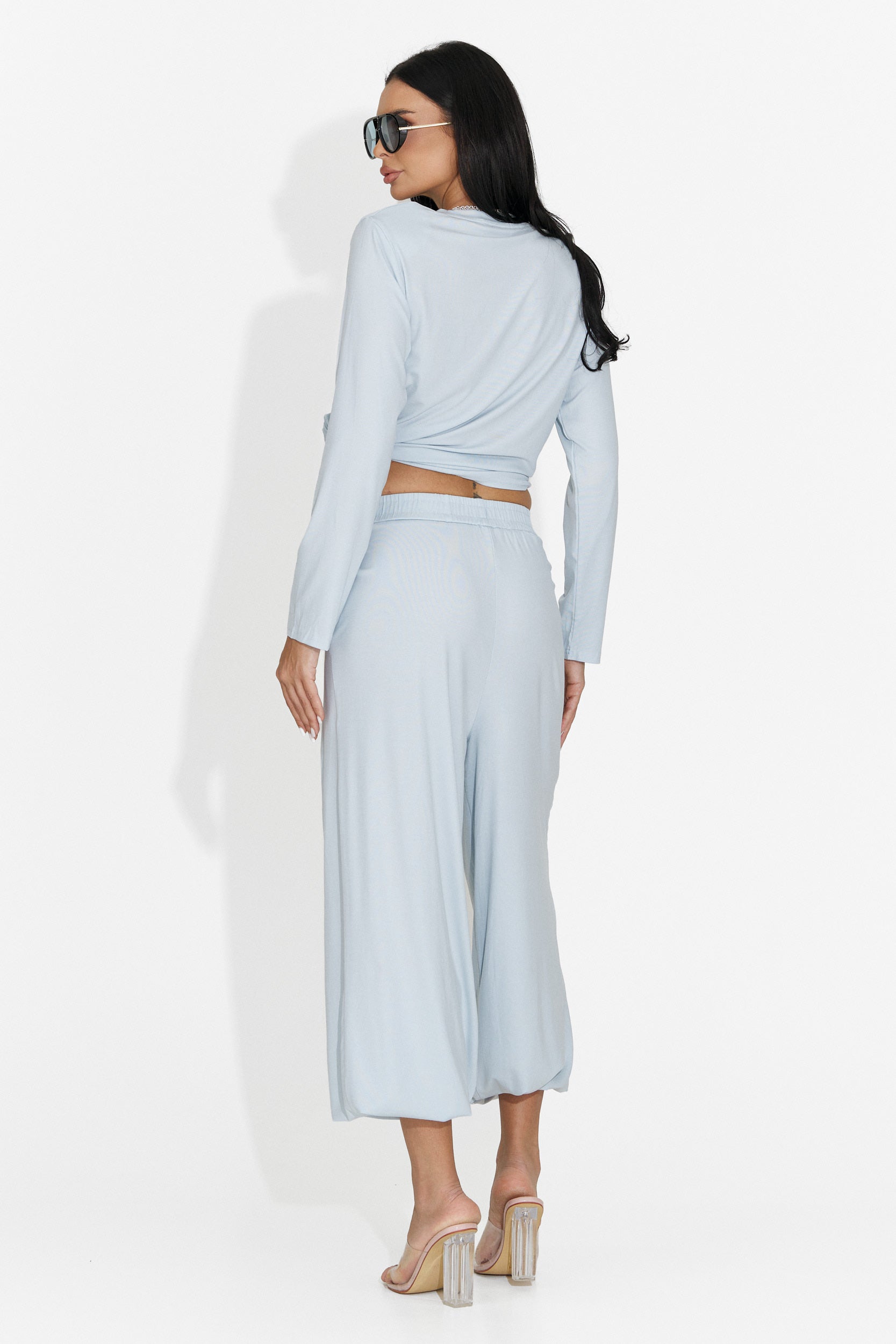 Compleu dama cu pantaloni bleu Namay Bogas