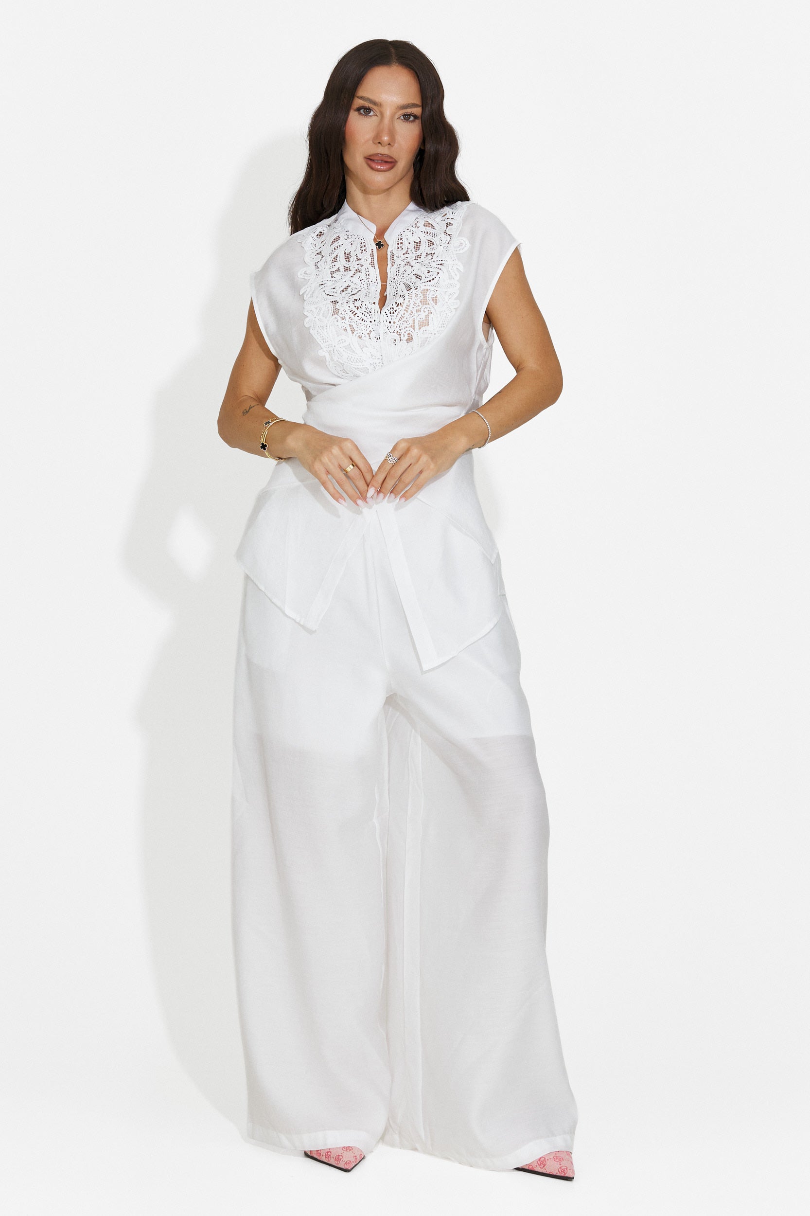 Ensemble avec pantalon long blanc pour femme Searcing Bogas